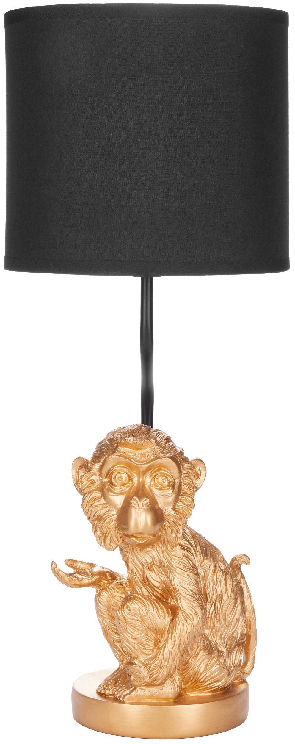 BRUBAKER Nachttischlampe »Tischleuchte Kleines Äffchen Gold, Tischlampe«,  Affe Motiv Lampe mit Keramikfuß, Höhe 52 cm online kaufen | OTTO