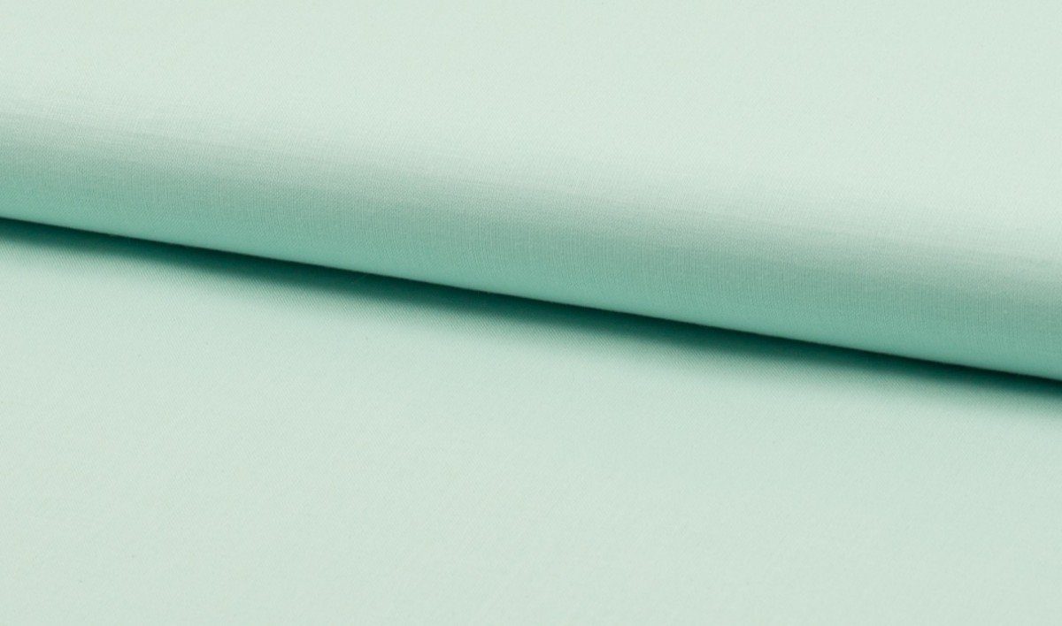 Stoff Popeline Baumwollstoff Meterware uni mint – 1,50 m breit, weich