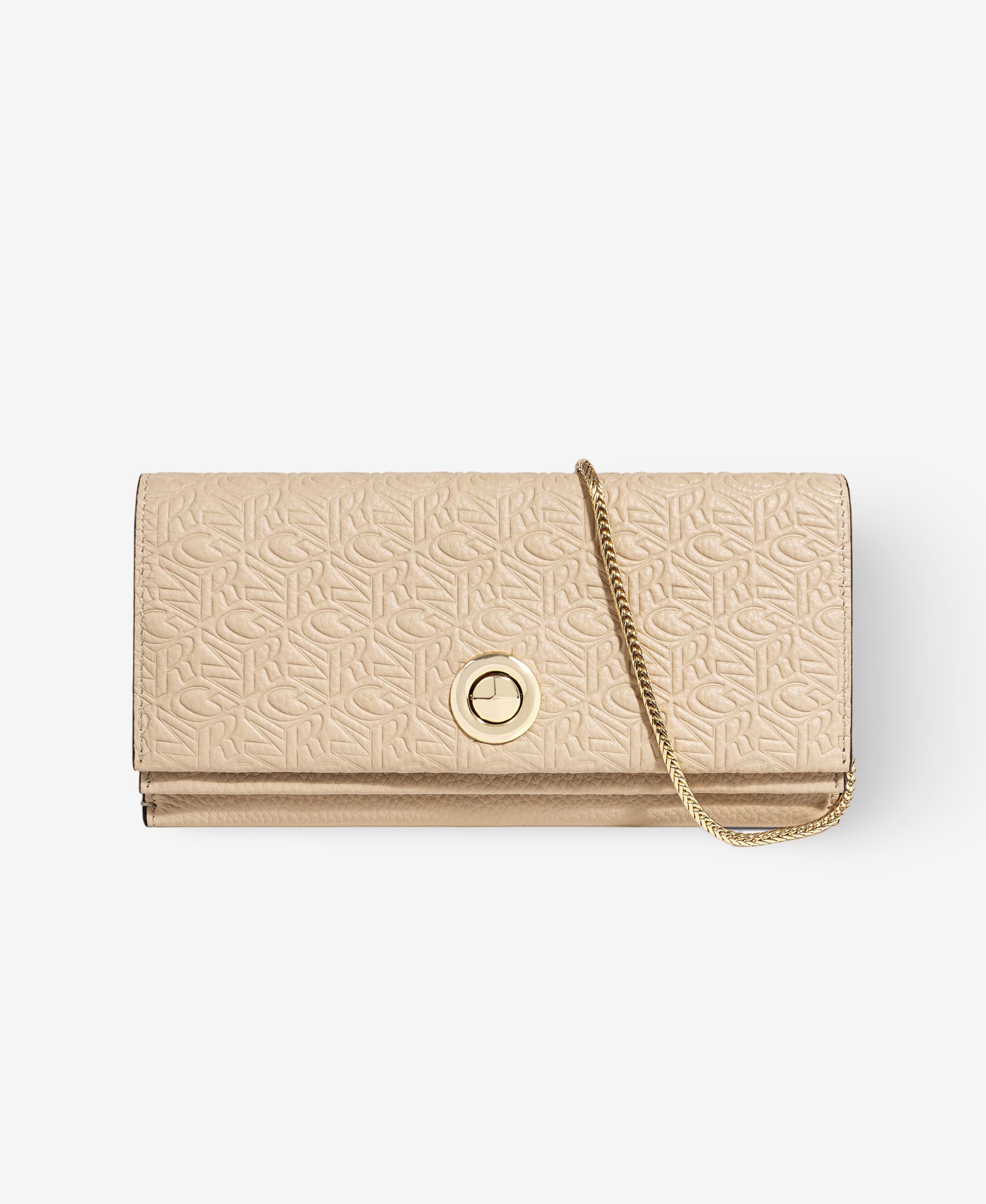 GLAMIRA Handtasche Glamouré Soir Beige Geldbörse (1-tlg., mit abnehmbarem Schulterriemen mit Kette), abnehmbarer Schulterriemen mit Kette