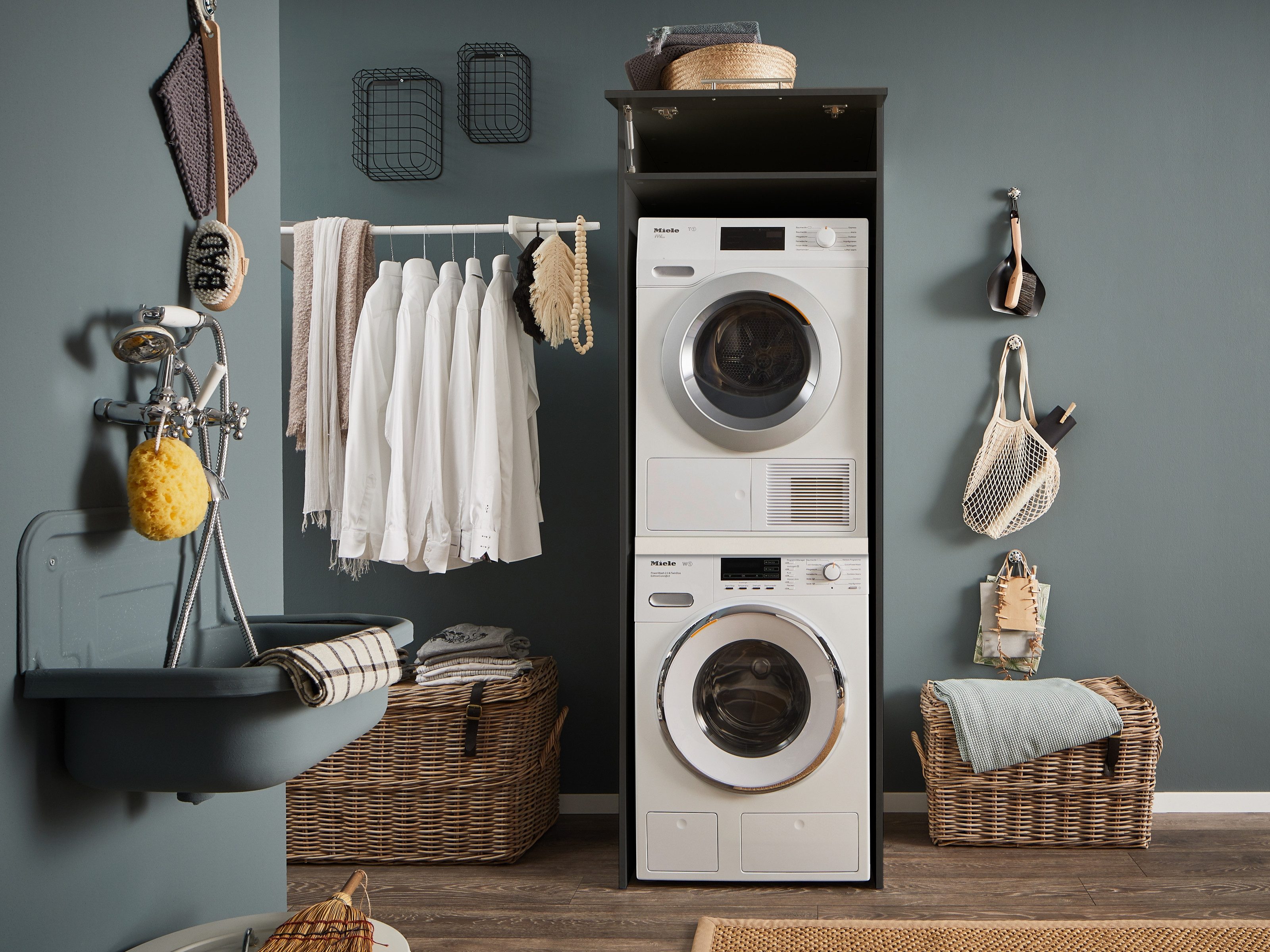 freiraum Waschmaschinenumbauschrank LAUNDREEZY in anthrazit - 67,5x200x67,5 günstig online kaufen