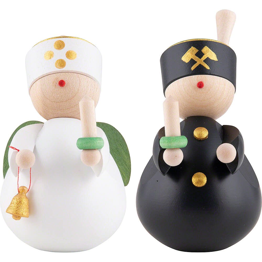 rauta Dekofigur Engel und Bergmann farbig (8cm) von Rauta