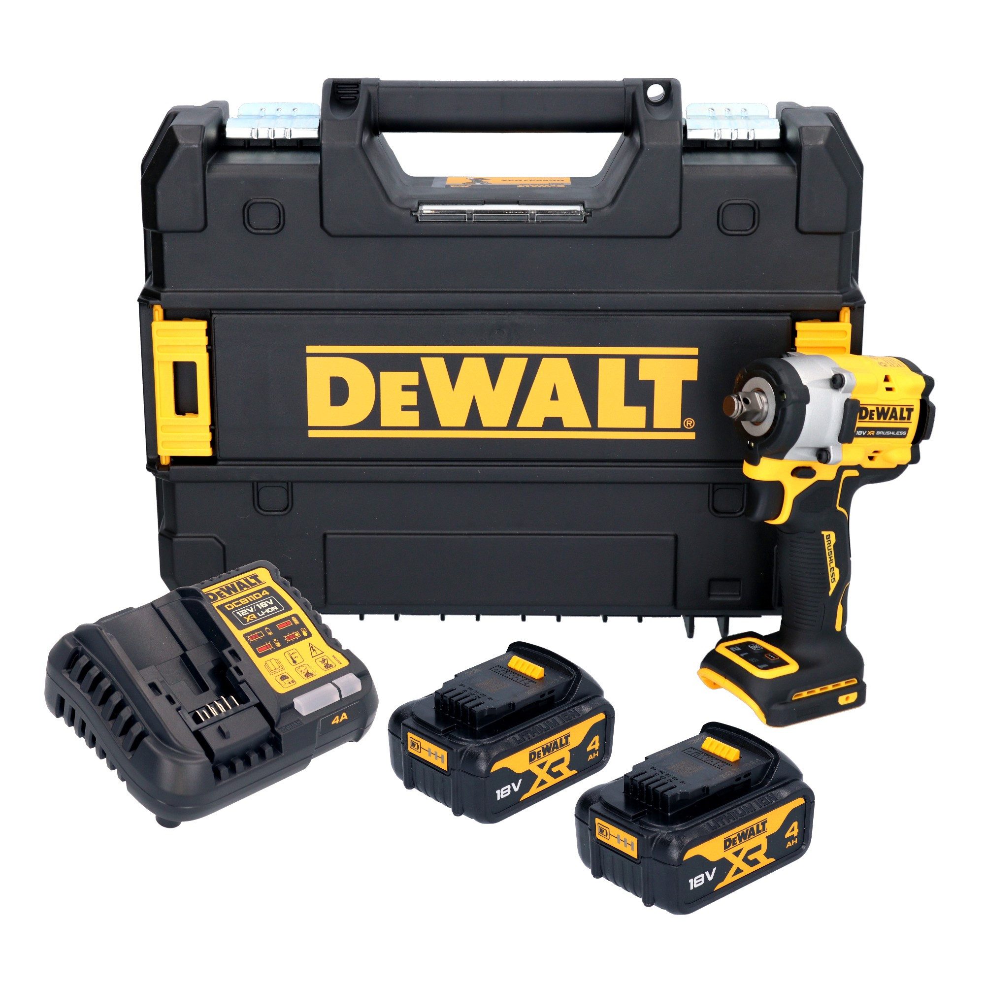 DeWalt Akku-Schlagschrauber DCF 921 M2T 18 V 400 Nm + 2x Akku 4,0 Ah + Ladegerät + TSTAK