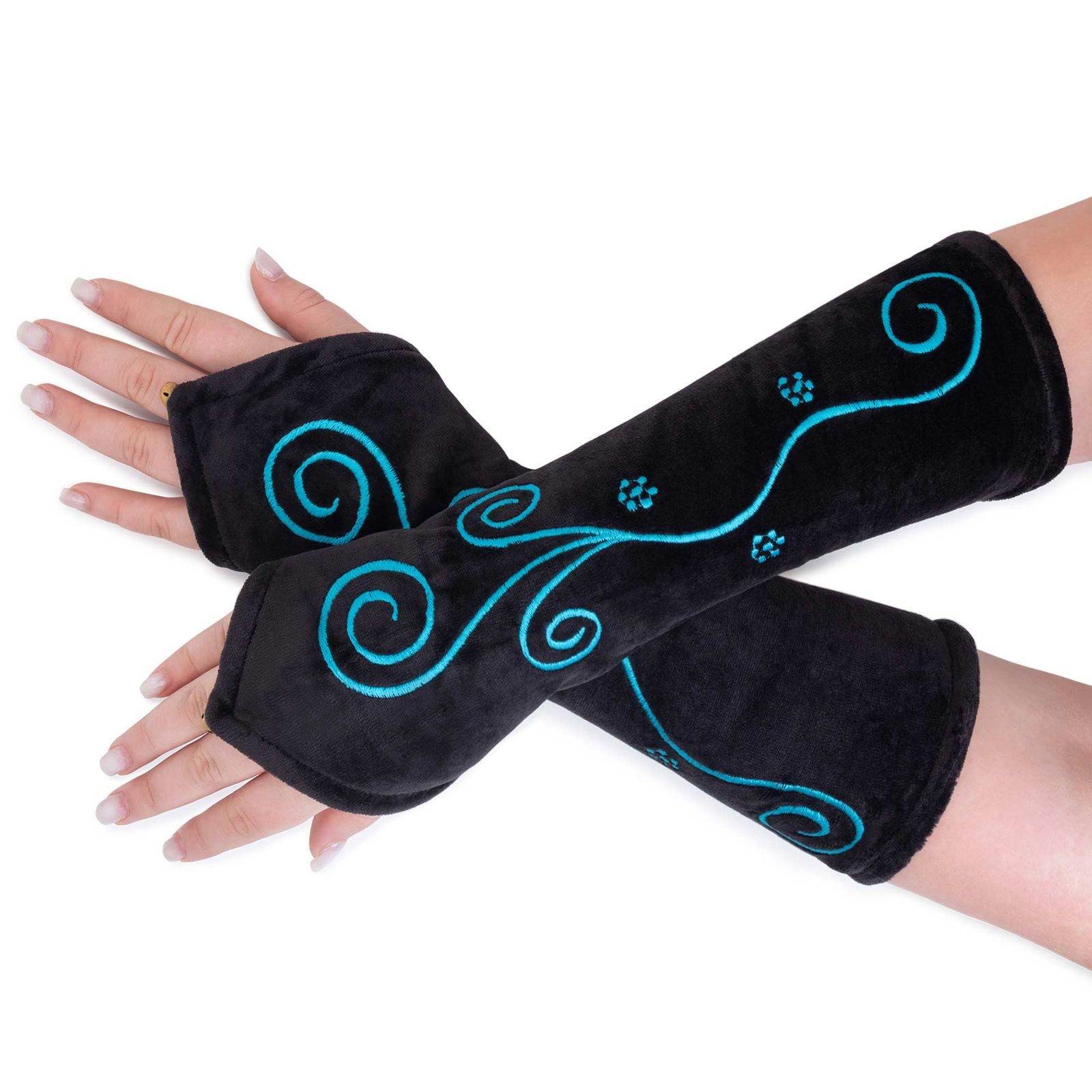 KUNST UND MAGIE Armstulpen Samt Stulpen Armstulpen Handwärmer Pulswärmer Handschuhe Boho Armlinge