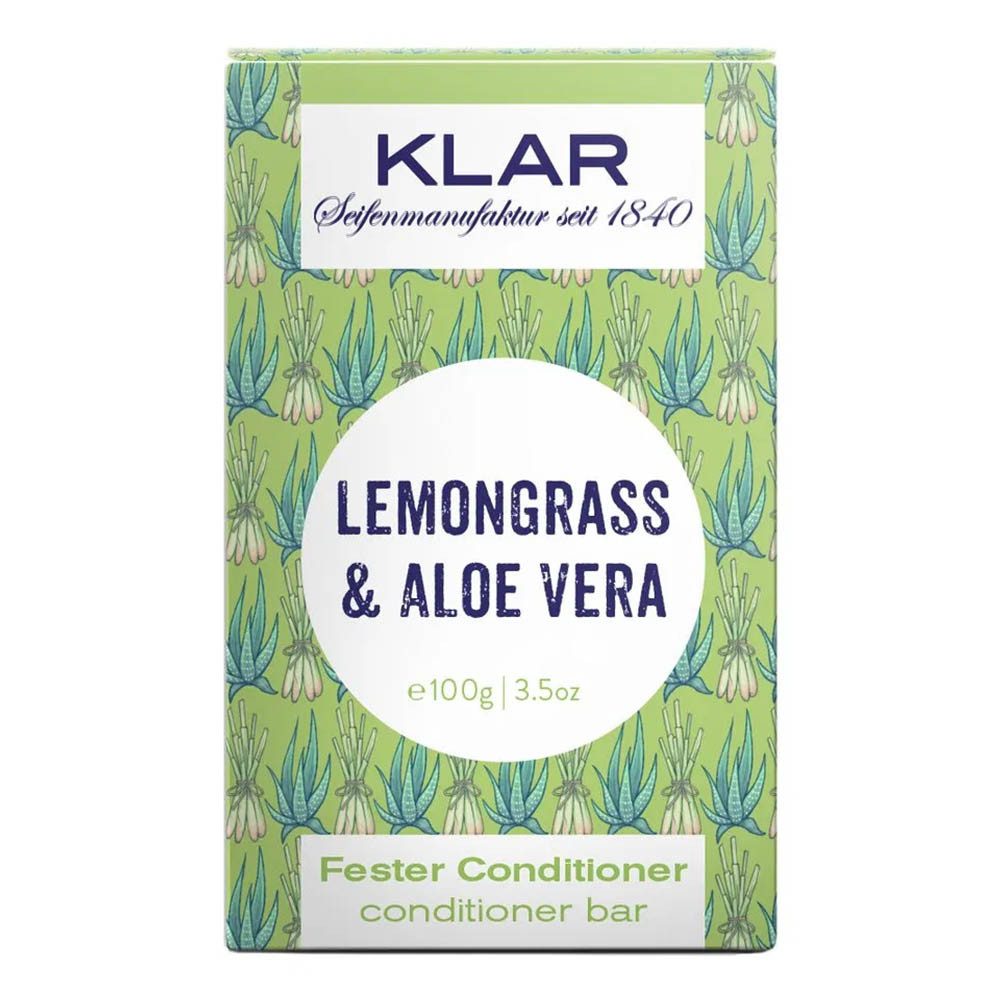 Klar Seife Feste Haarspülung Fester Conditioner - Lemongrass & Aloe Vera 100g