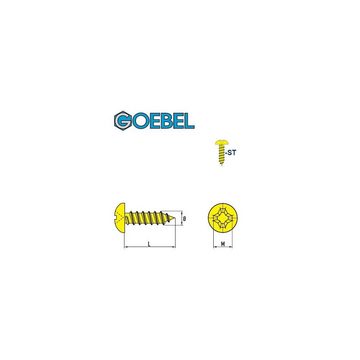 GOEBEL GmbH Blechschraube 3010142250, (500x Linsenkopf - Phillips-Kreuzschlitz PH - 4,2 x 25 mm – Stahl verzinkt, 500 St., DIN7981 ISO7049 Werksnorm), Blechschrauben – Profi-Industrie-Qualität