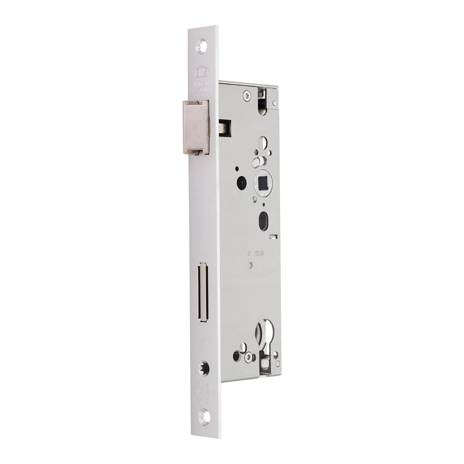 SO-TECH® Einsteckschloss für Rohrrahmentüren BKS B1314, Stulp 24 mm, Links-Rechts verwendbar »PZ«, Dornmaß 45 mm, Entfernung 92 mm, Lochung Vierkant 8 mm, 1-tourig