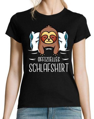 Youth Designz T-Shirt Offizielles Schlafshirt Faultier Damen Shirt mit modischem Print