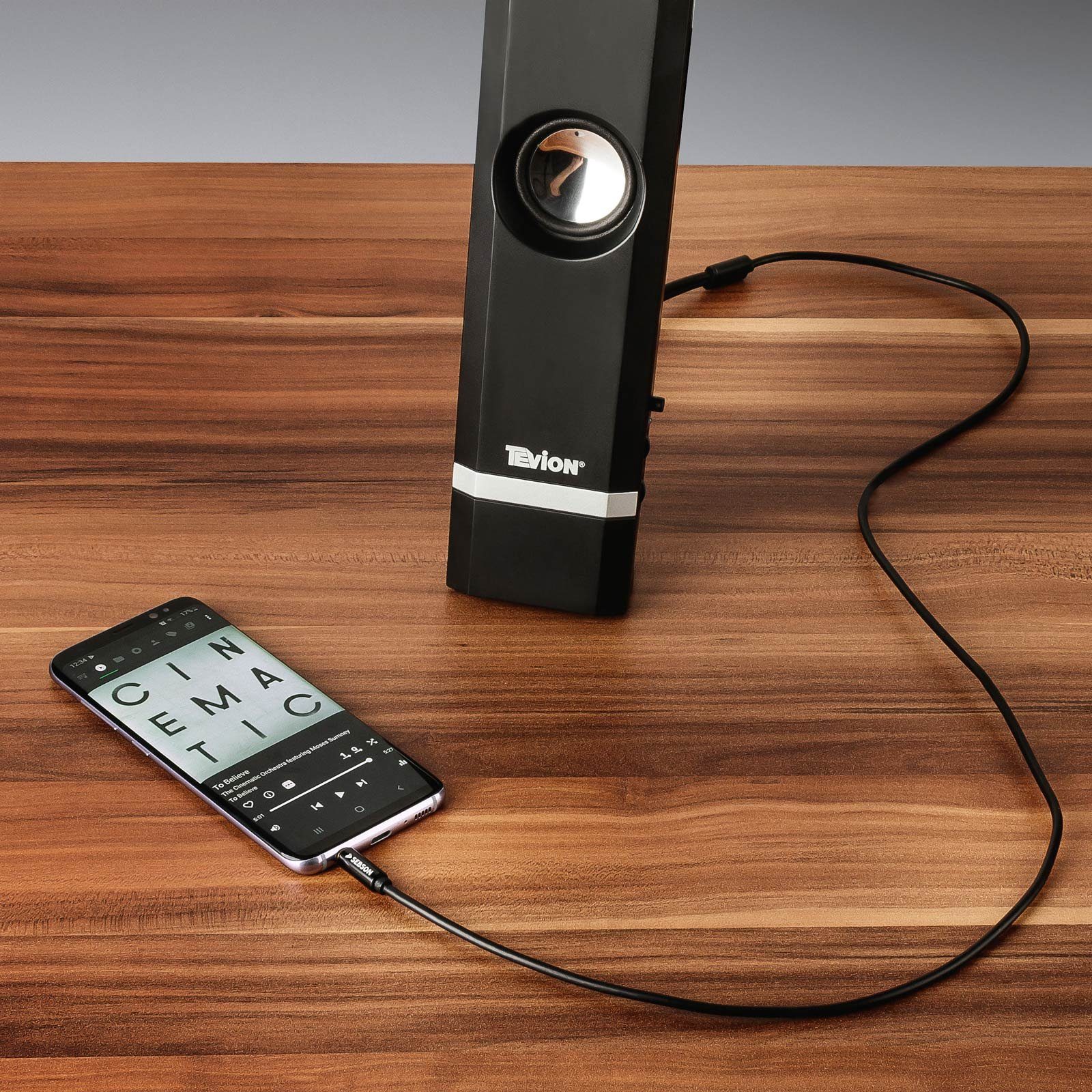 SEBSON Audio Kabel 1m - Klinke 3,5mm auf 2 Cinch Stecker - RCA zu Jack Optisches-Kabel, (100 cm)