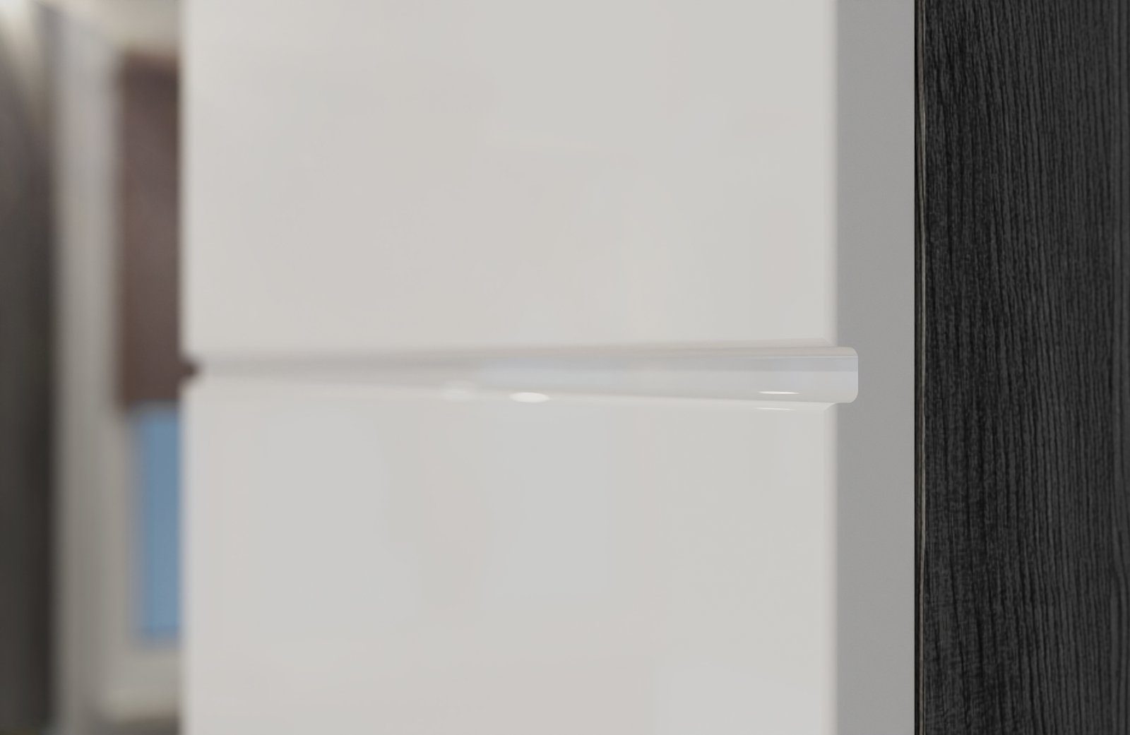 xonox.home grau Rauchsilber, 2 Unterschrank cm) Fächer und (Waschtisch Hochglanz Blake Breite Waschbeckenunterschrank weiß 2-türig, 60