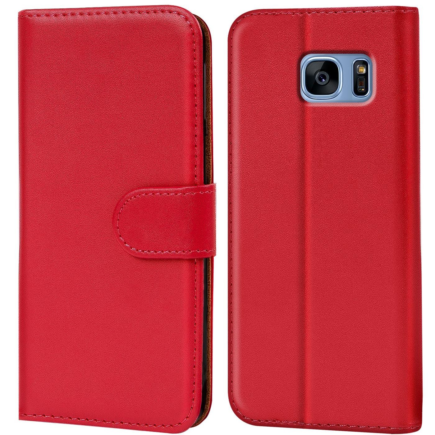 CoolGadget Handyhülle Book Case Handy Tasche für Samsung Galaxy S7 5,1 Zoll, Hülle Klapphülle Flip Cover für Samsung S7 Schutzhülle stoßfest