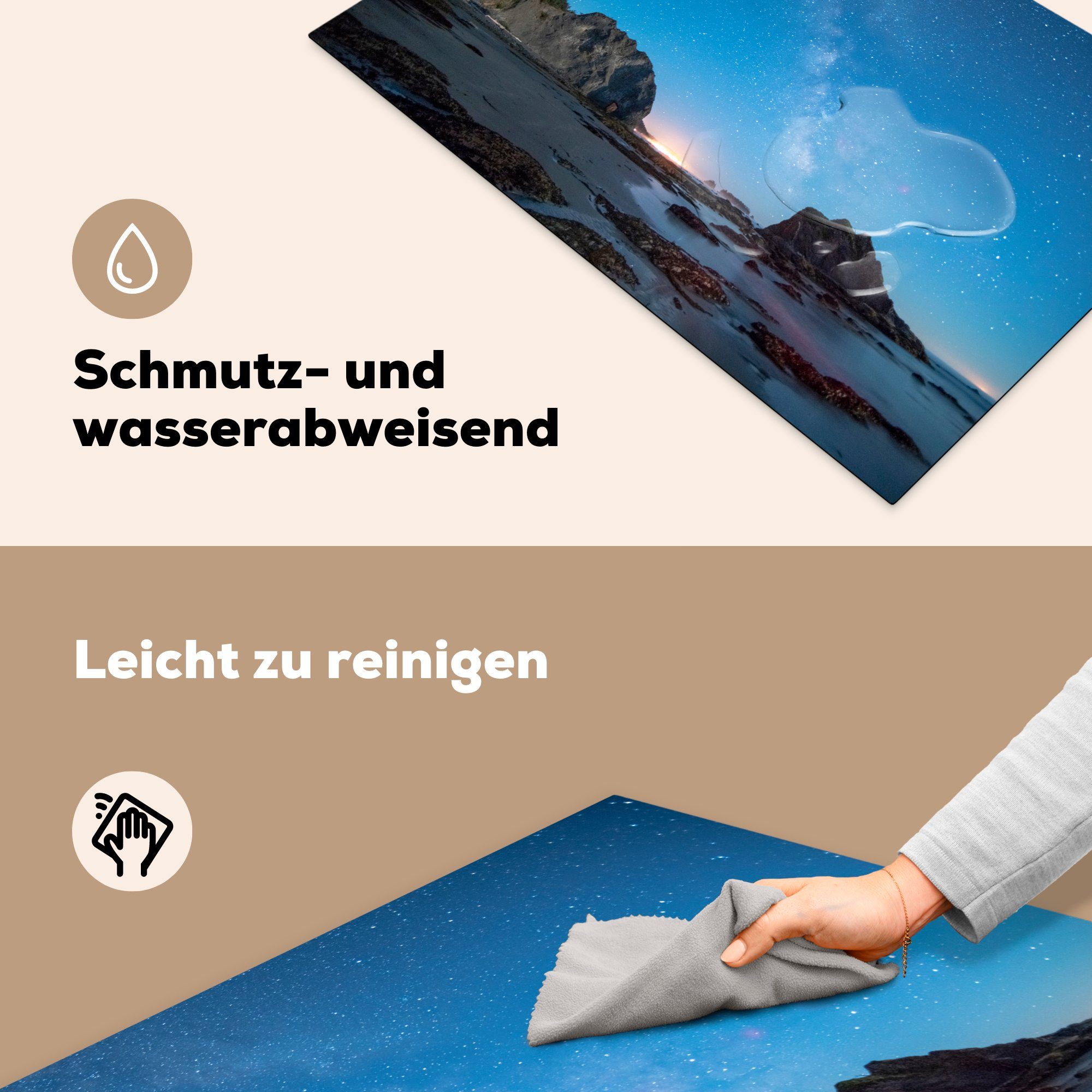 National Schutz 81x52 Vinyl, küche, Park, MuchoWow die über dem Herdblende-/Abdeckplatte Olympic Induktionskochfeld (1 cm, für Ceranfeldabdeckung Milchstraße tlg),