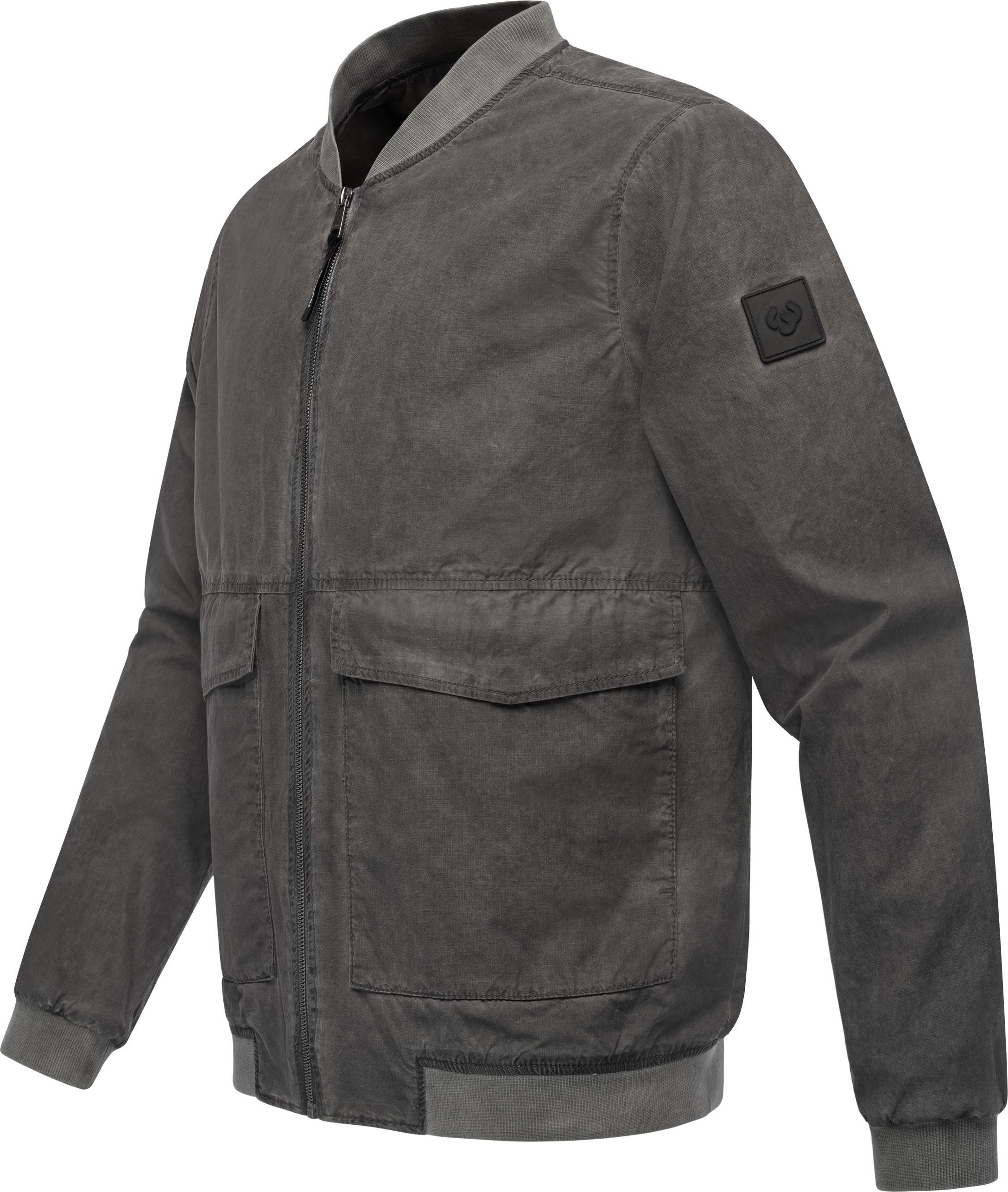 Ragwear Bomberjacke Daq lässige Herren Jacke kurz mit Rippstrickbündchen