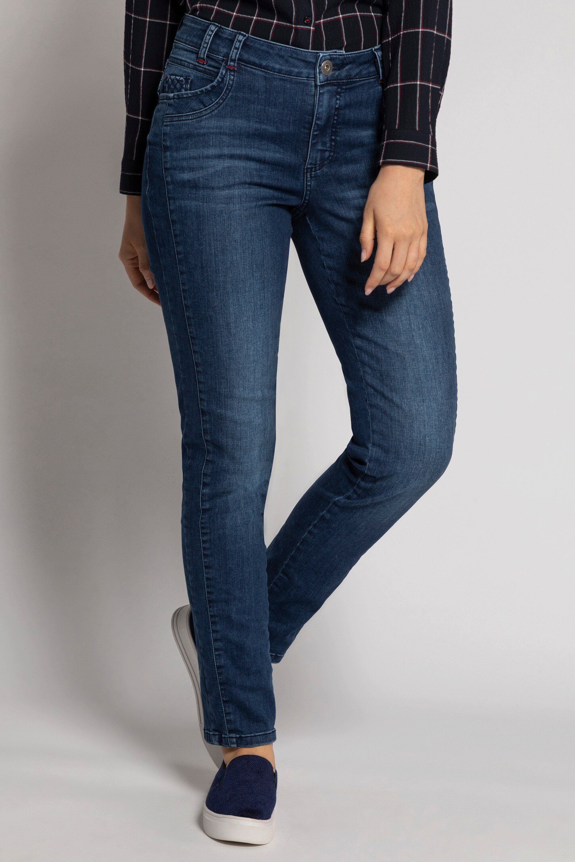Gina Laura Regular-fit-Jeans »Jeans Julia Galon schmales Bein Karostep ...