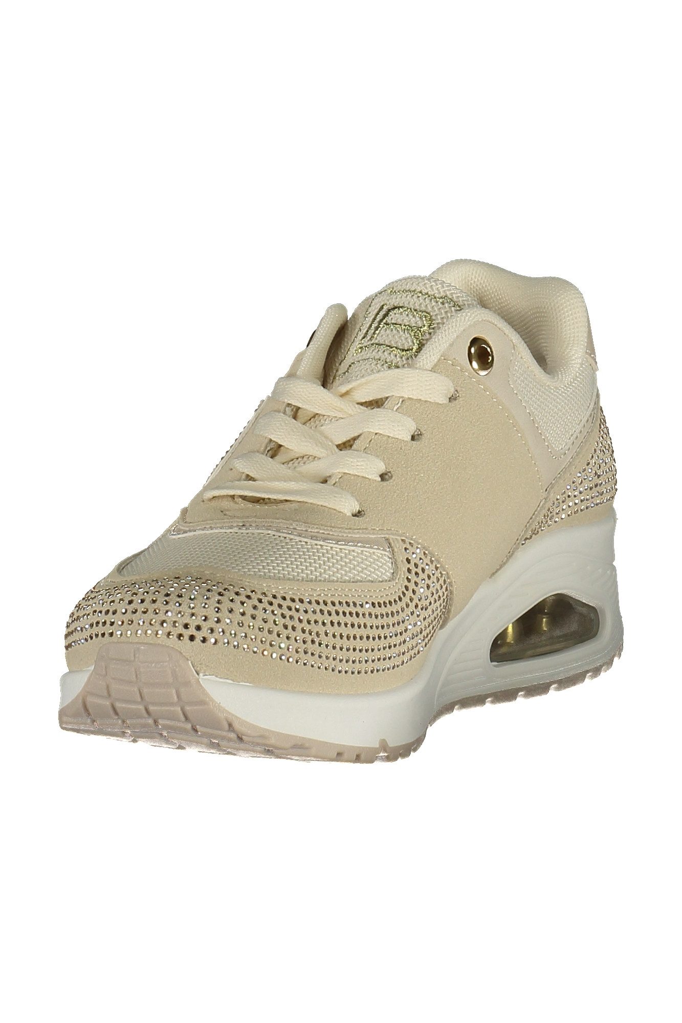 Laura Biagiotti Sneaker Eleganter Damensneaker Beige mit Strass und
