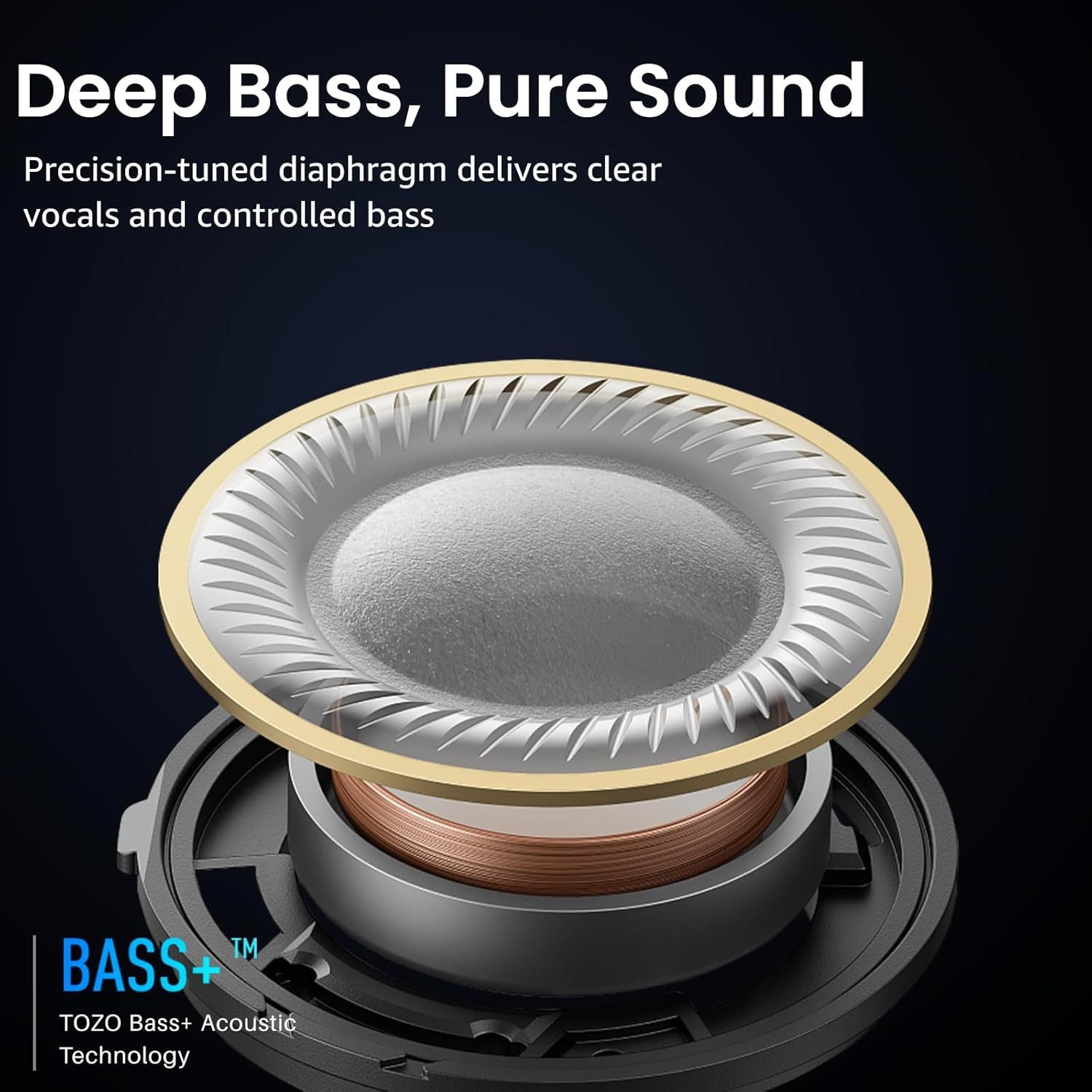 TOZO Ultraleichte Bluetooth Kopfhörer kabellos mit 32 Std. Akkulaufzeit In-Ear-Kopfhörer (Ergonomische Kopfhörer für kleine Ohren sorgen für sicheren Halt ohne Druck bei längerem Tragen., Stereo Sound Earbuds mit Touchsteuerung & IPX5 Wasserschutz)