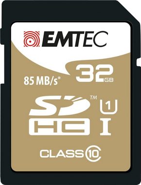 EMTEC EMTEC SD Card 32GB Emtec SDHC (CLASS10) Gold + Kartenblister Micro SD-Karte
