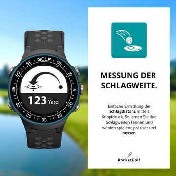 RocketGolf Golfuhr Par.4 Golf-GPS-Uhr (Einfach & Schlicht, 38.000+ Golfplätze, Schrittzähler, gratis Updates)