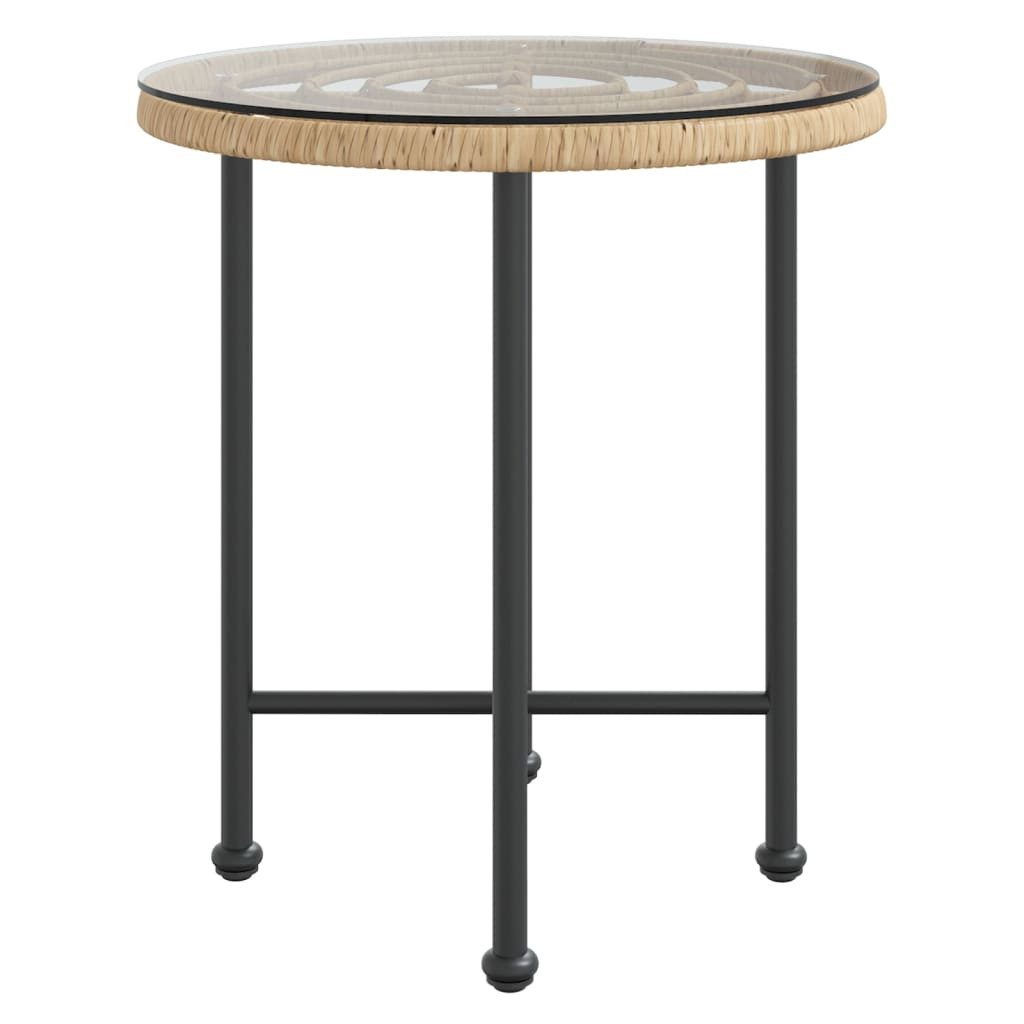 vidaXL Gartentisch Esstisch Ø50 cm Hartglas günstig online kaufen