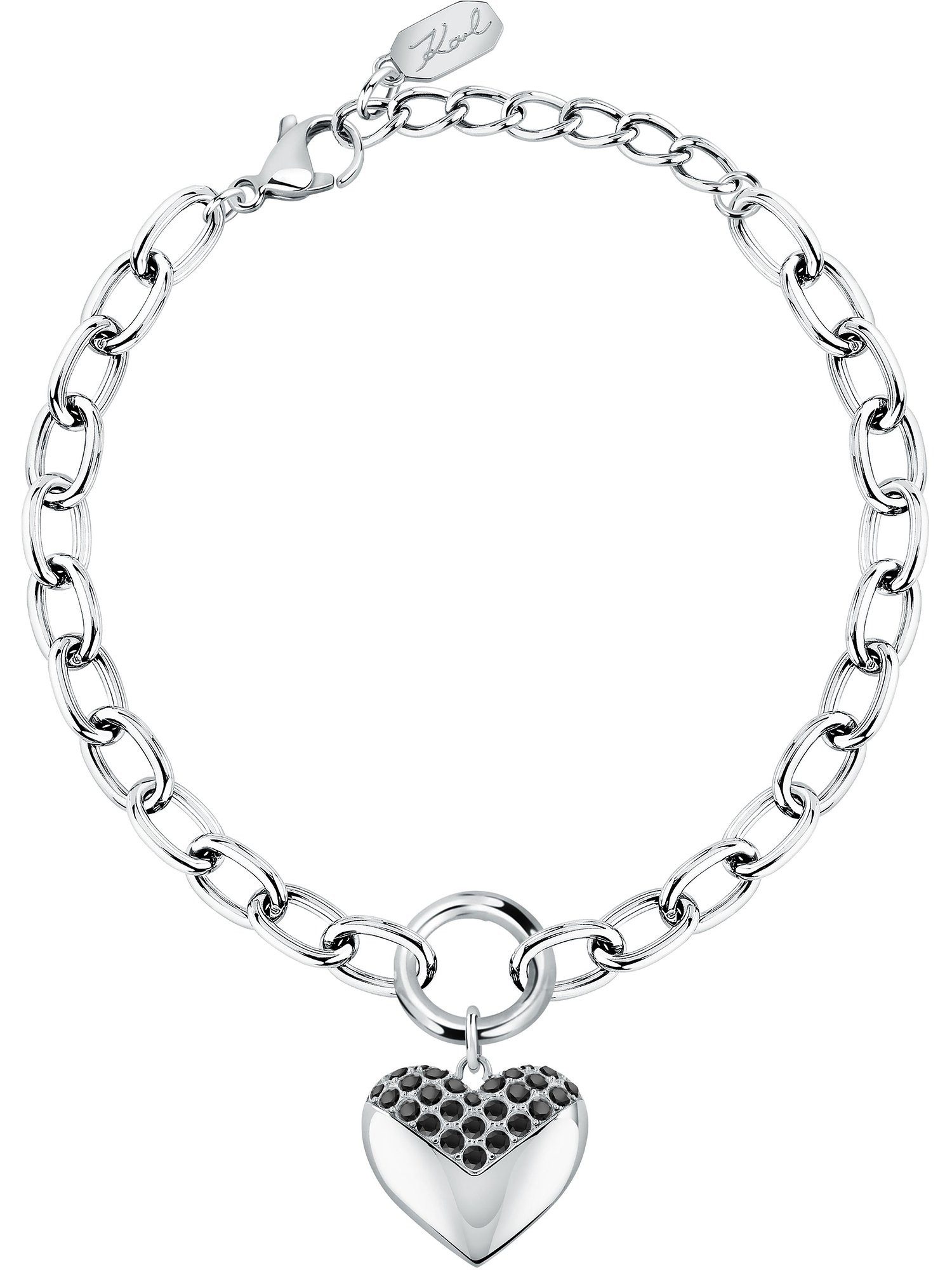 KARL LAGERFELD Armband Karl Lagerfeld Damen-Armband Edelstahl Kristall, Pave Amour