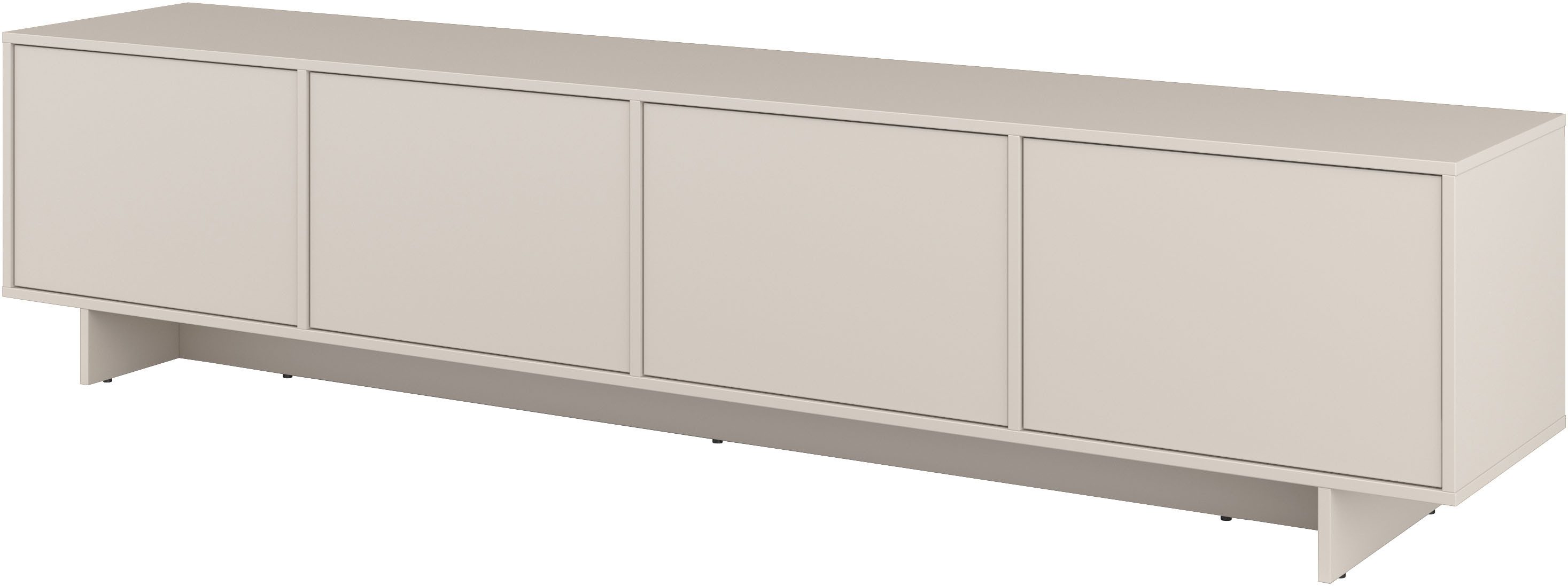 OTTO home Lowboard Tatami, Modernes griffloses TV-Board, Breit 220,50cm, TV-Schrank, TV-Schrank, TV-Board mit viel Stauraum, push-to-open-Funktion
