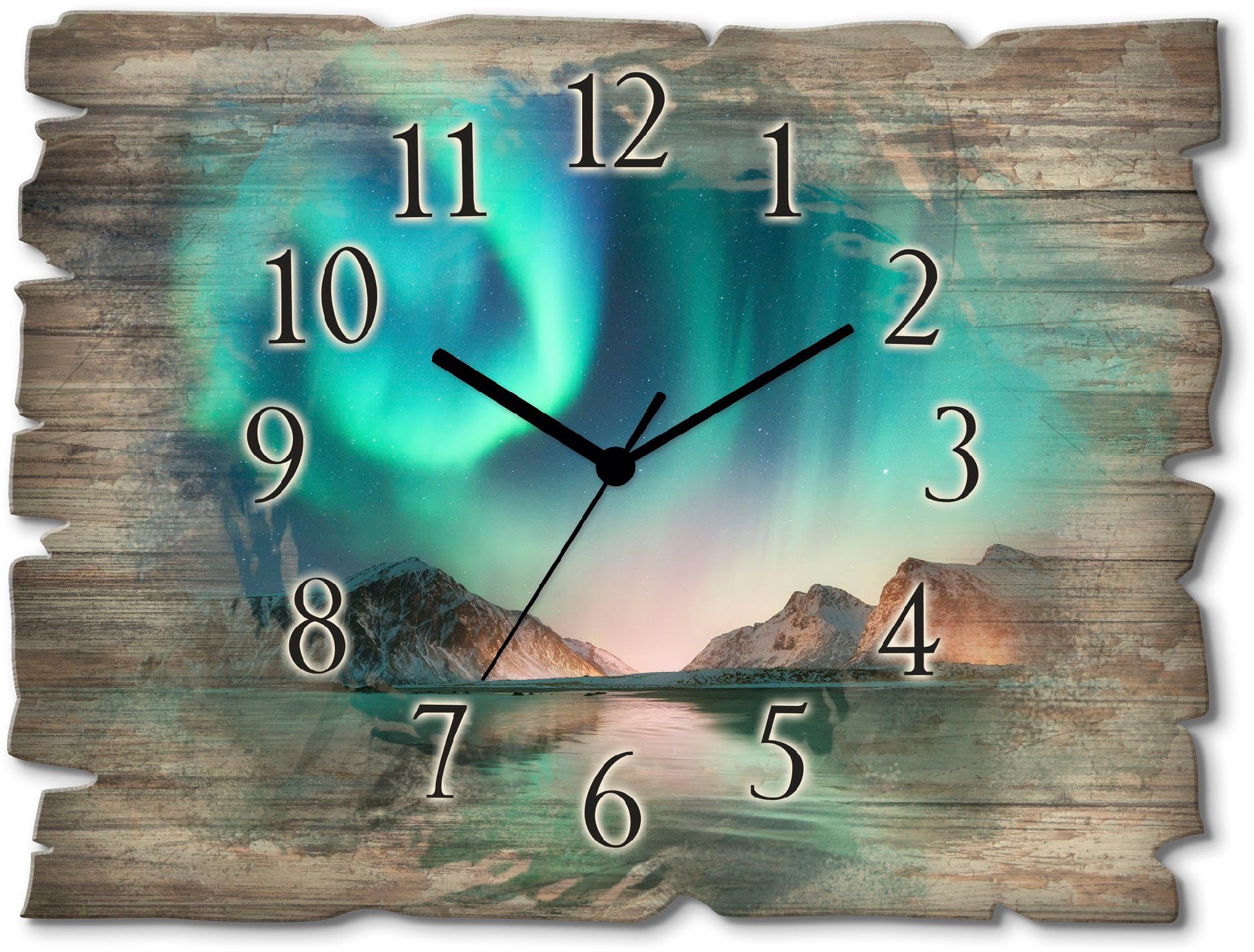 Artland Wanduhr Auroraborialis - Nördliches Polarlicht günstig online kaufen