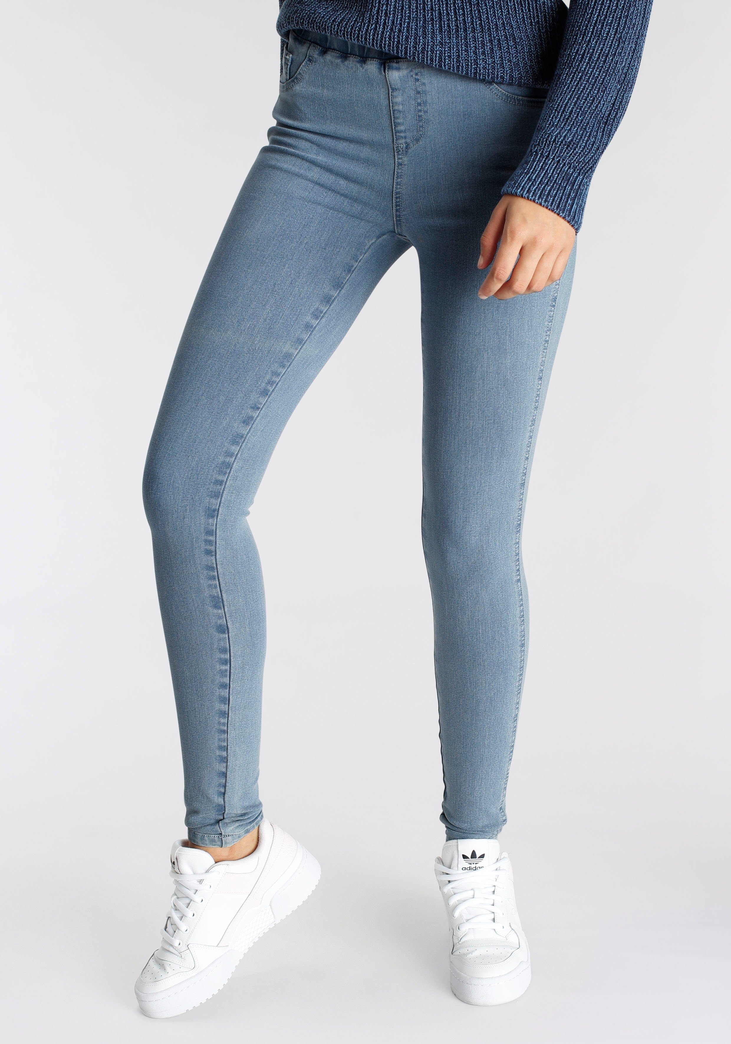 Arizona Jeansjeggings 360 Grad Elastisch High Waist bleached | Stretchjeans