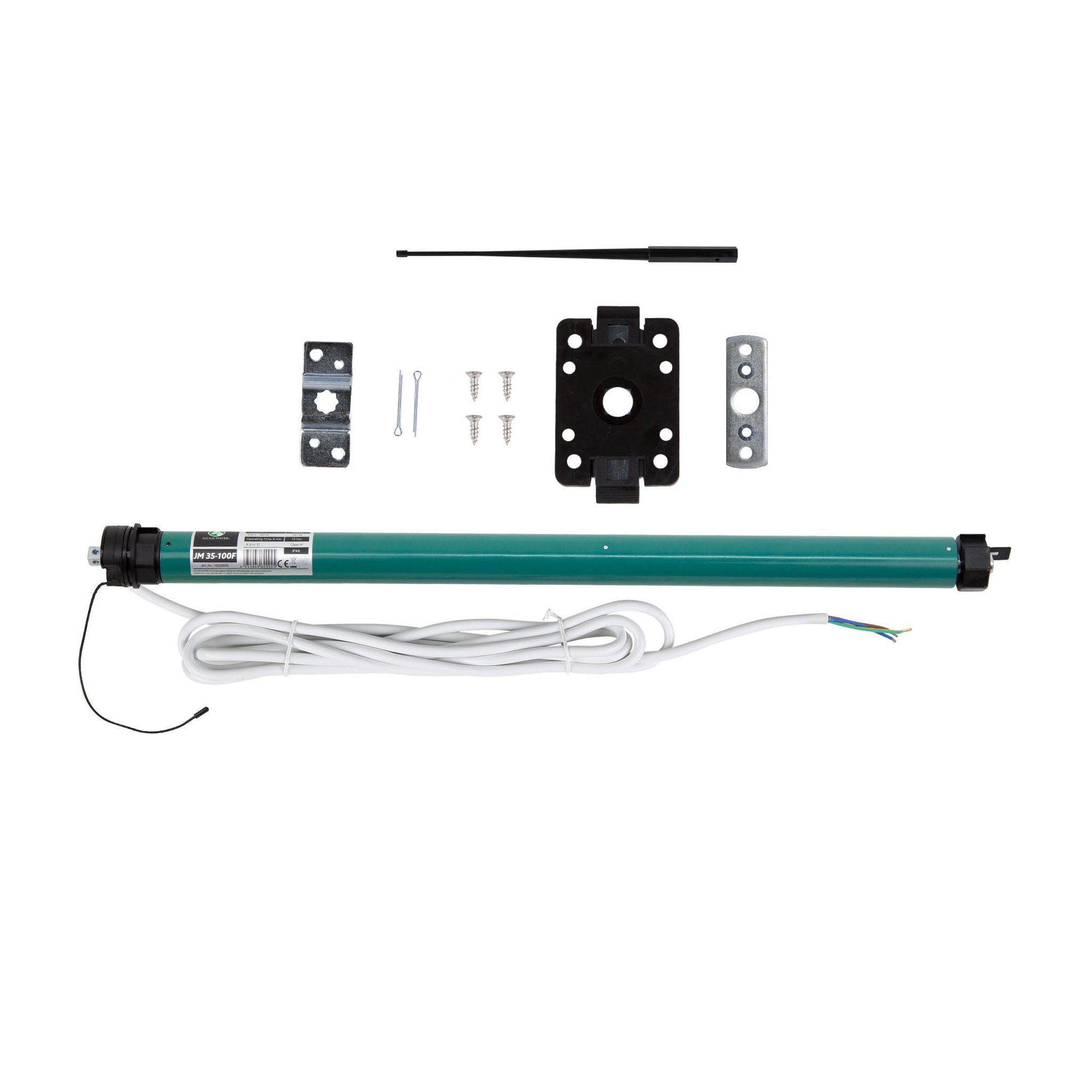 Julius Mayer Rollladenmotor Funk-Rollladenmotor JM35-100F 10 Nm Rohrmotor SW40, (Packung, 1 St), 40 mm, mit Funk, 10 Nm Zugkraft, wartungsfrei