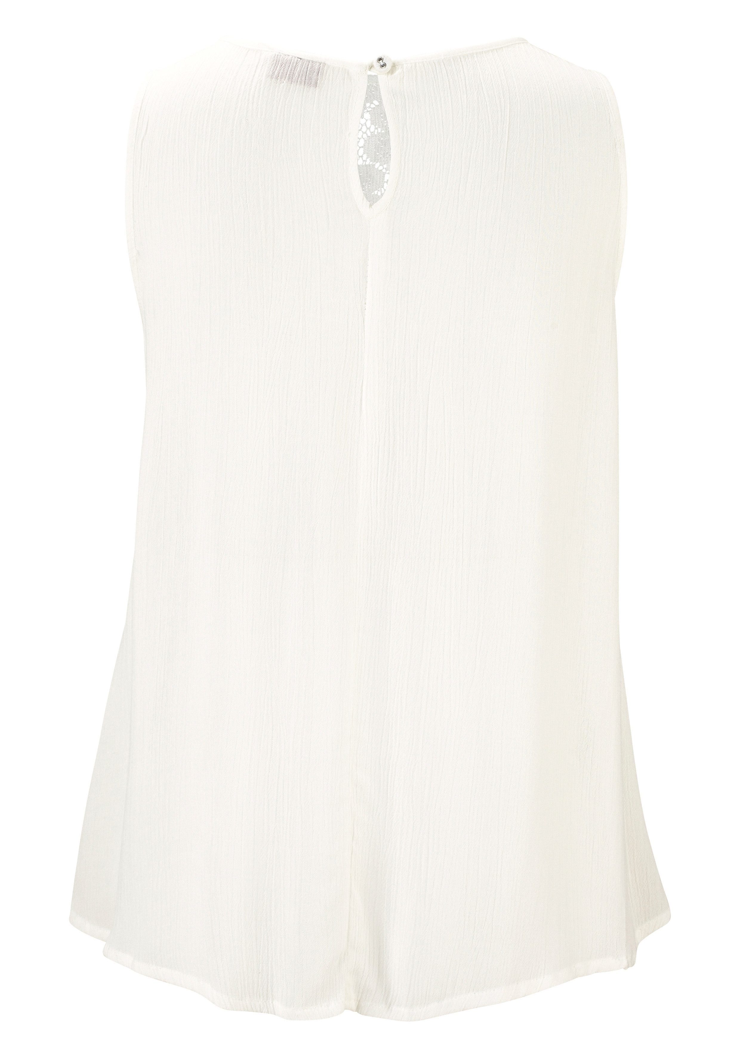Buffalo Crepebluse mit Spitzeneinsatz, Blusentop, Boho-Style