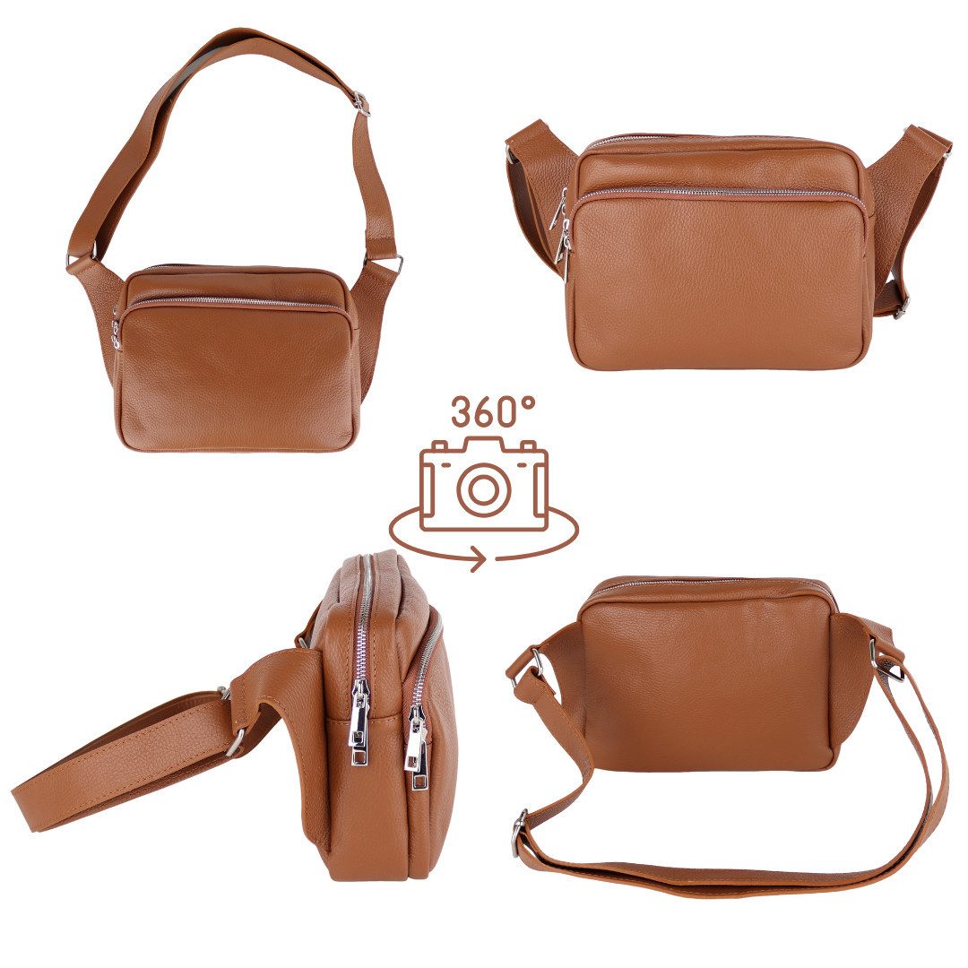 MIRROSI Bauchtasche Damen, Echtleder, Leder, Made günstig online kaufen