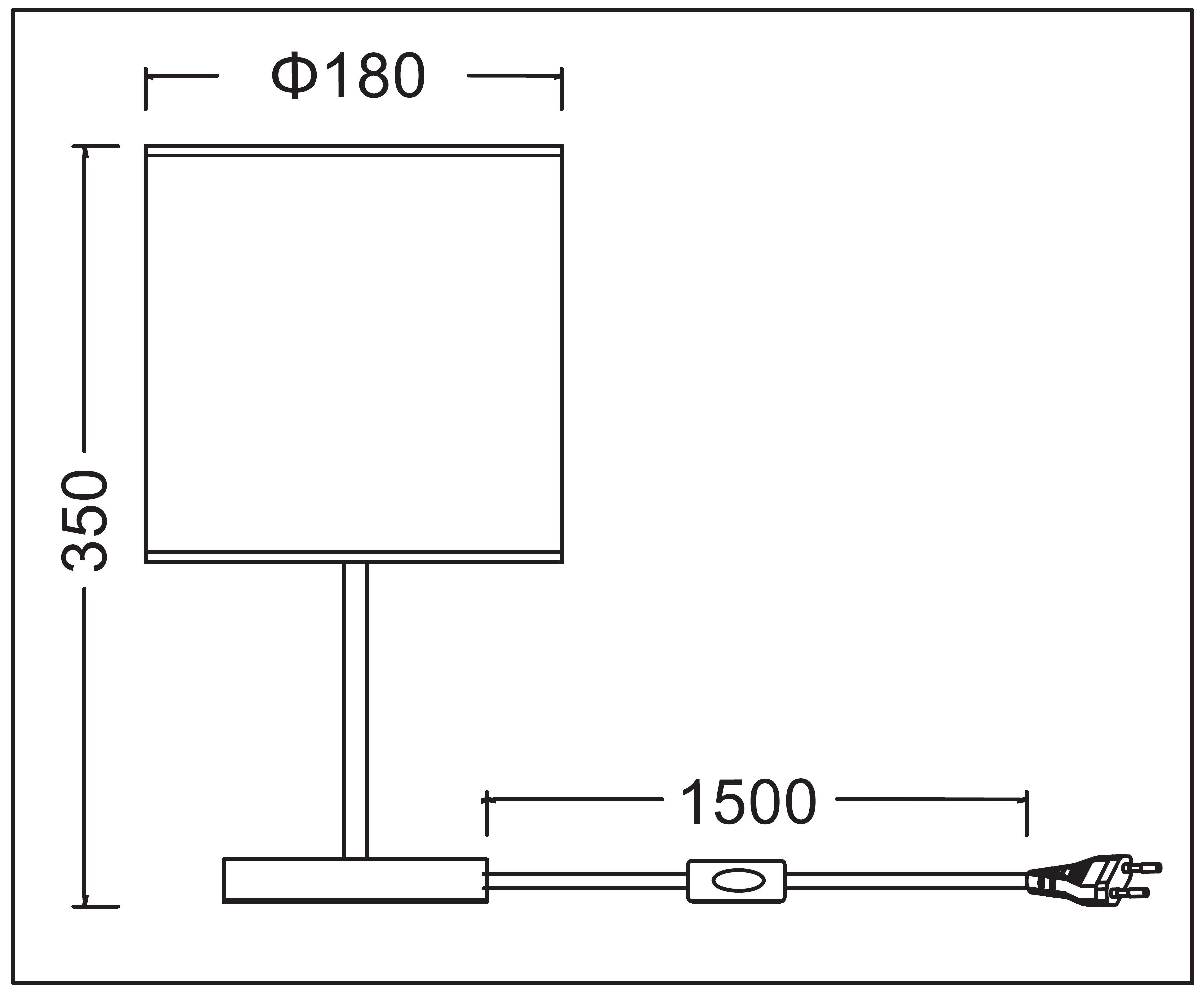 Kabelschalter in Nachttischleuchte, Nachttischlampe inkl. wechselbar, LED Fensterbank Tischlampe Stoffschirm LED Lampe, Leuchte, Schwarz-Gold Schreibtischleuchte, Lampenfassung, E27 Tischleuchte, *SOUL* TRANGO 2018-10B Tischleuchte &