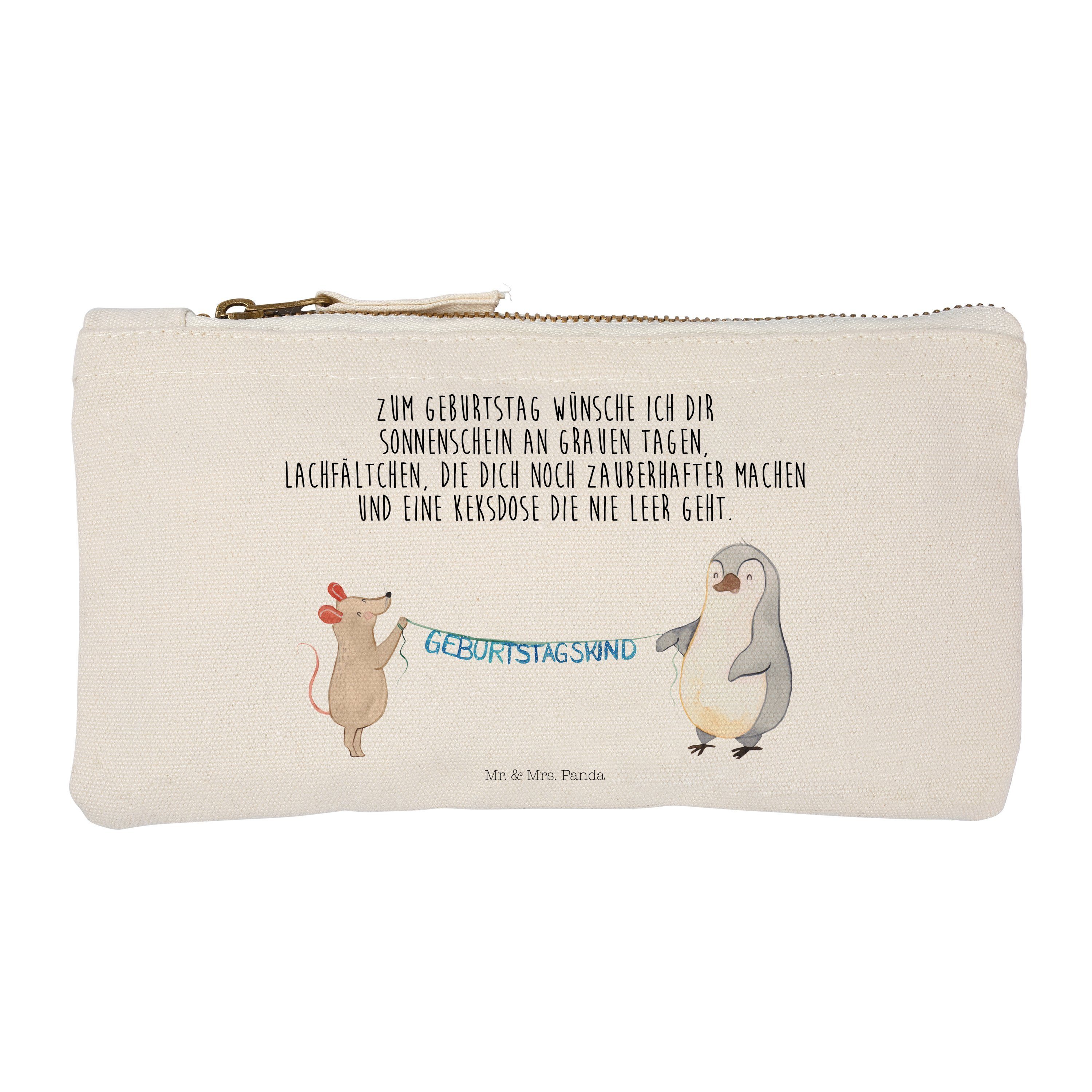 Große Größen Taschen Mr. & Mrs. Panda Kosmetiktasche Maus Pinguin Geburtstag - Weiß - Happy Birthday, Damen, Geburtstagsgeschenk