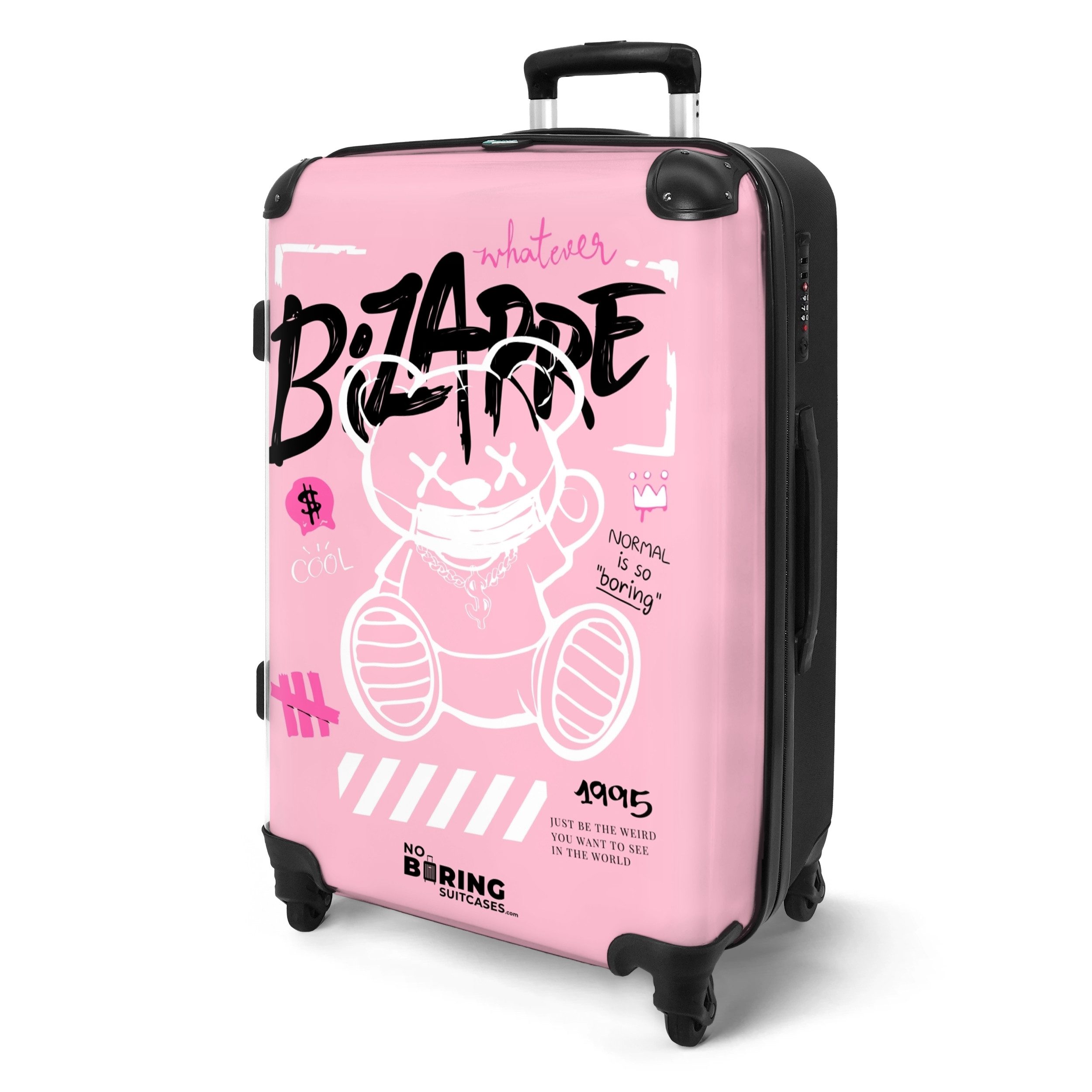 NoBoringSuitcases.com© Hartschalen-Trolley Silhouette eines Teddybären, umg günstig online kaufen