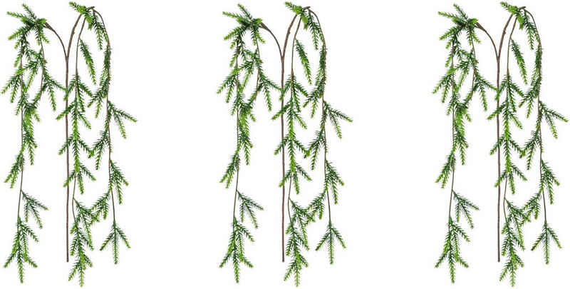 Winterliche Kunstpflanze Weihnachtsdeko Fichte, Creativ green, Höhe 100 cm, mit zahlreichen Fichtenspitzen und Zapfen, 3er-Set