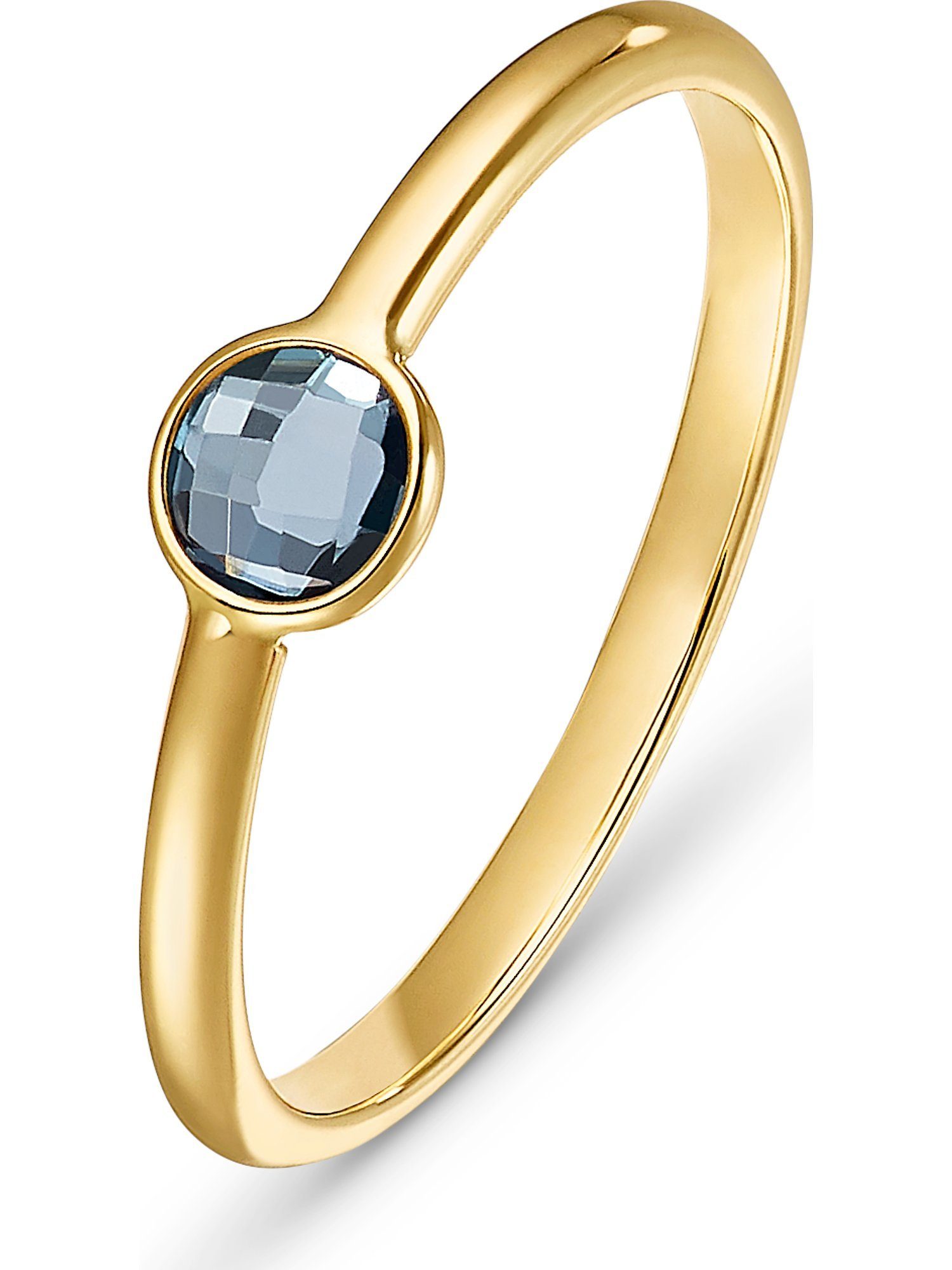 CHRIST Goldring CHRIST Damen-Damenring 375er Gelbgold 1 Topas günstig online kaufen