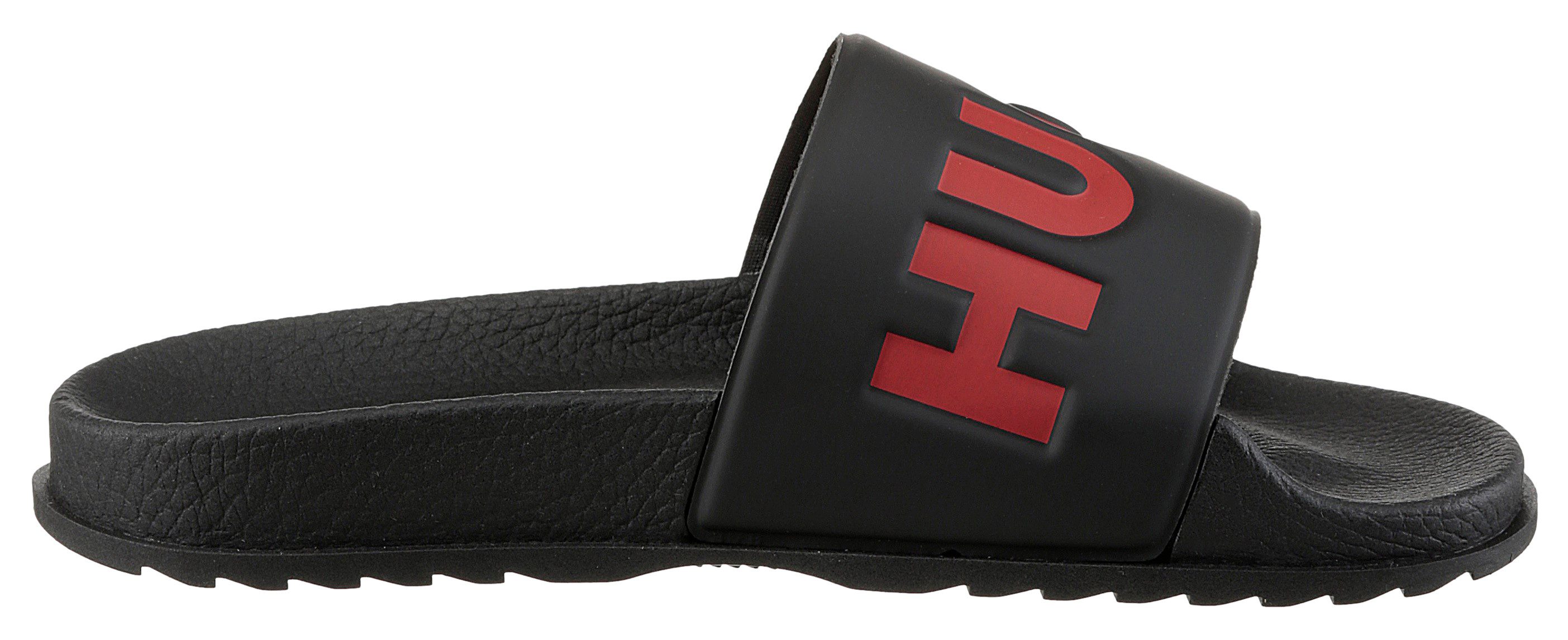 HUGO Match_It_Slid_rblg_N Badepantolette, Sommerschuh, Poolslides, Schlappen, mit HUGO-Logoschriftzug