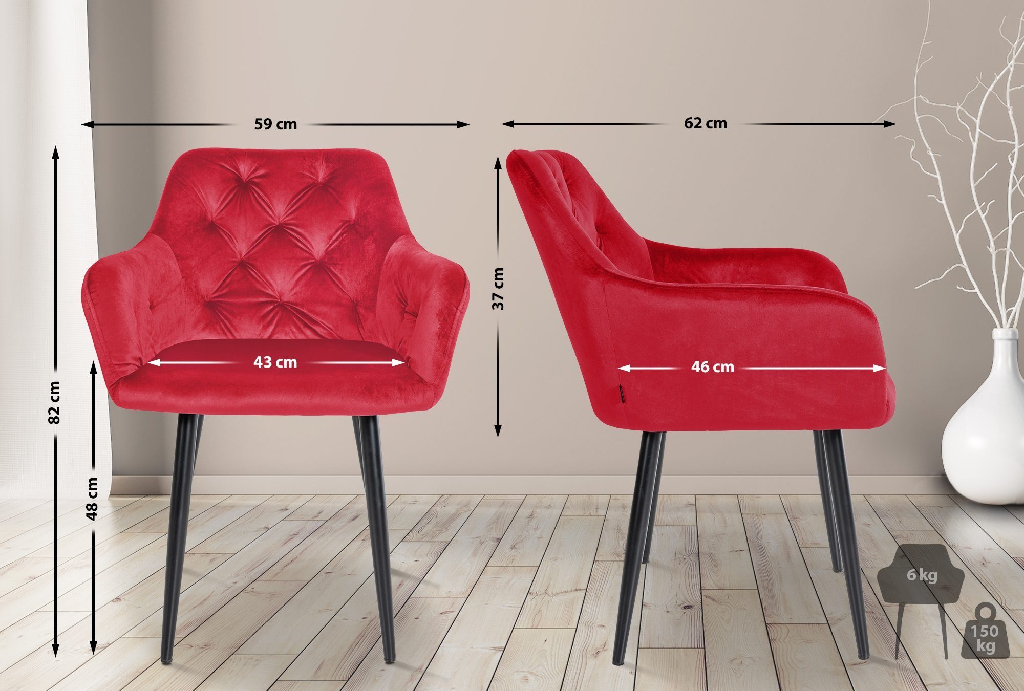 CLP Esszimmerstuhl 2er Set Stanley (2er günstig online kaufen