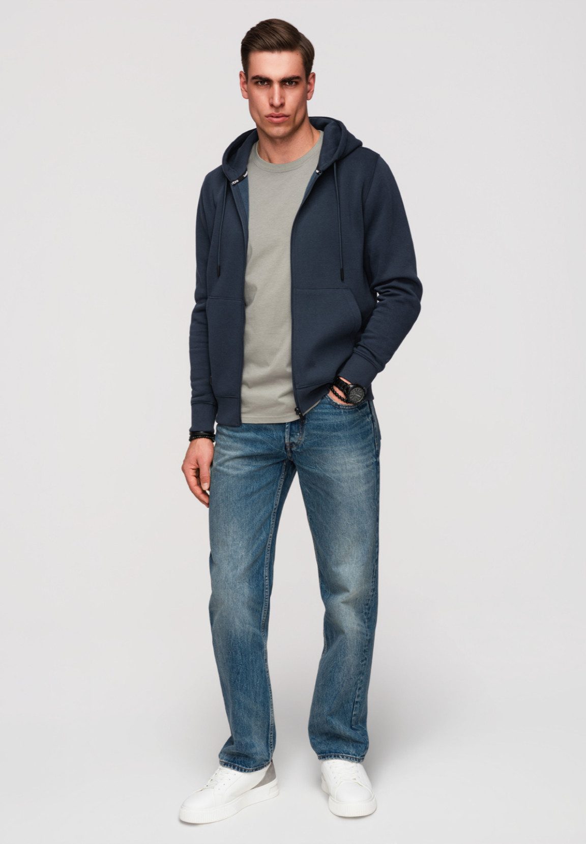 OMBRE Kapuzensweatjacke Kapuzensweatshirt
