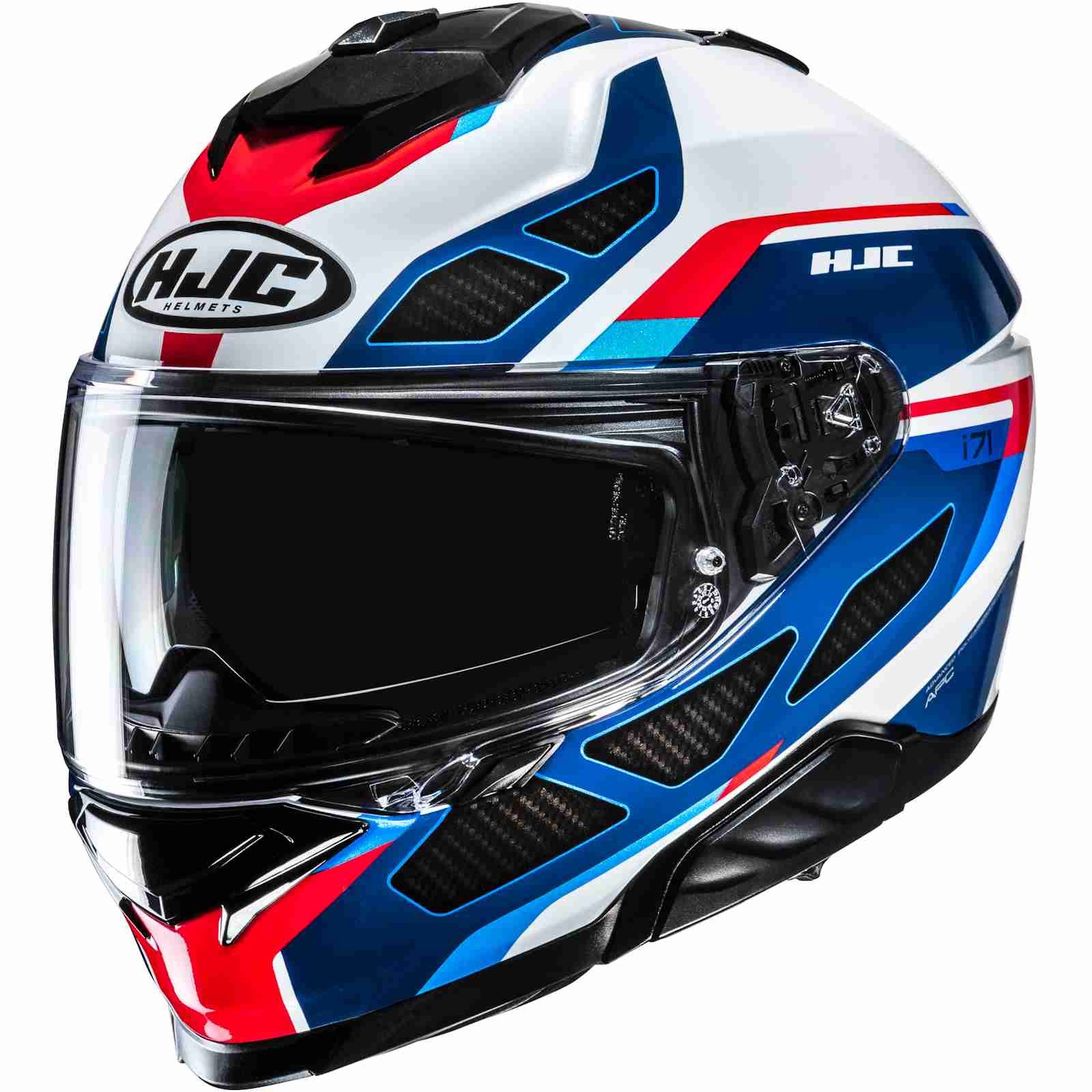Motorradhelm HJC i71 Zest MC21 Integralhelm Schwarz / Weiß / Blau / Rot S