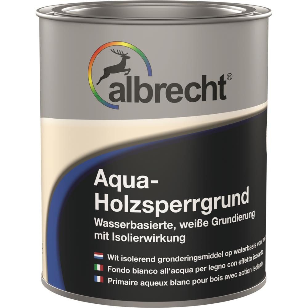Lack Albrecht Holzgrundierung Aqua-Holzsperrgrund weiß 750 ml Sperrgrund