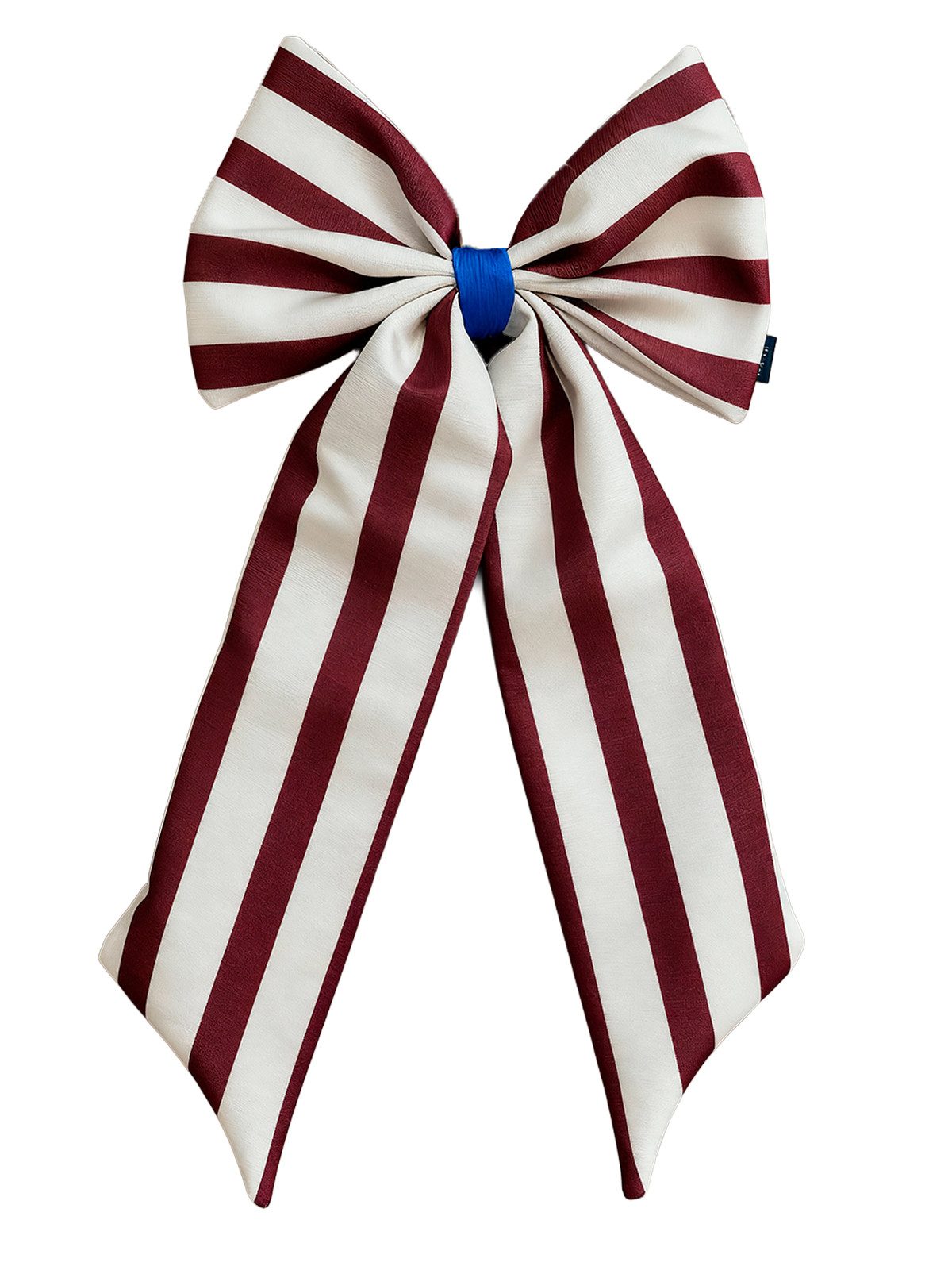 coopz Weihnachtsbaumschleife Weihnachtsschmuck Schleife creme/bordeaux breit gestreift