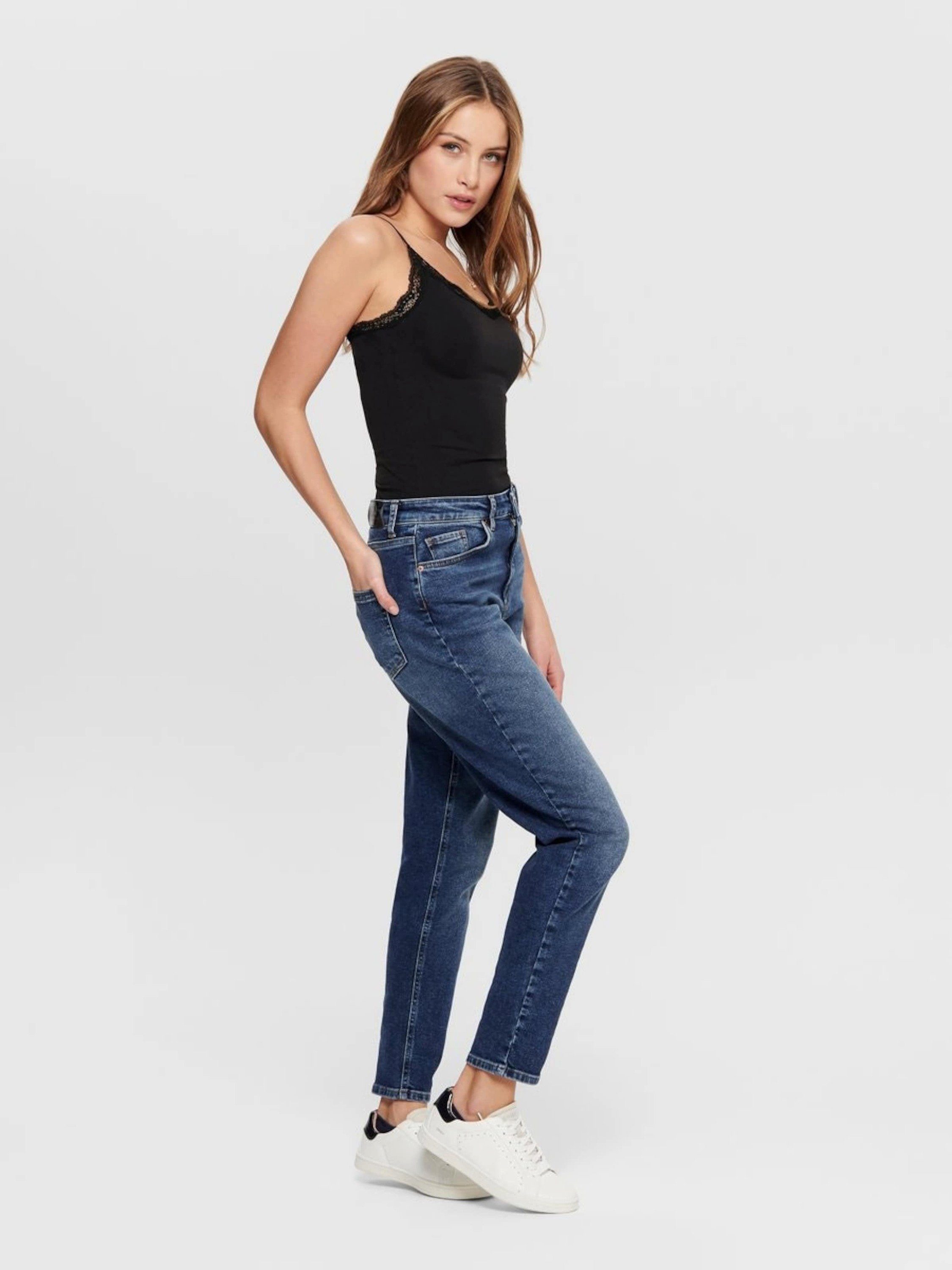 ONLY Stretch-Jeans Only Damen Jeans-Hose OnlVeneda Life Mom hoher  Taillenbund