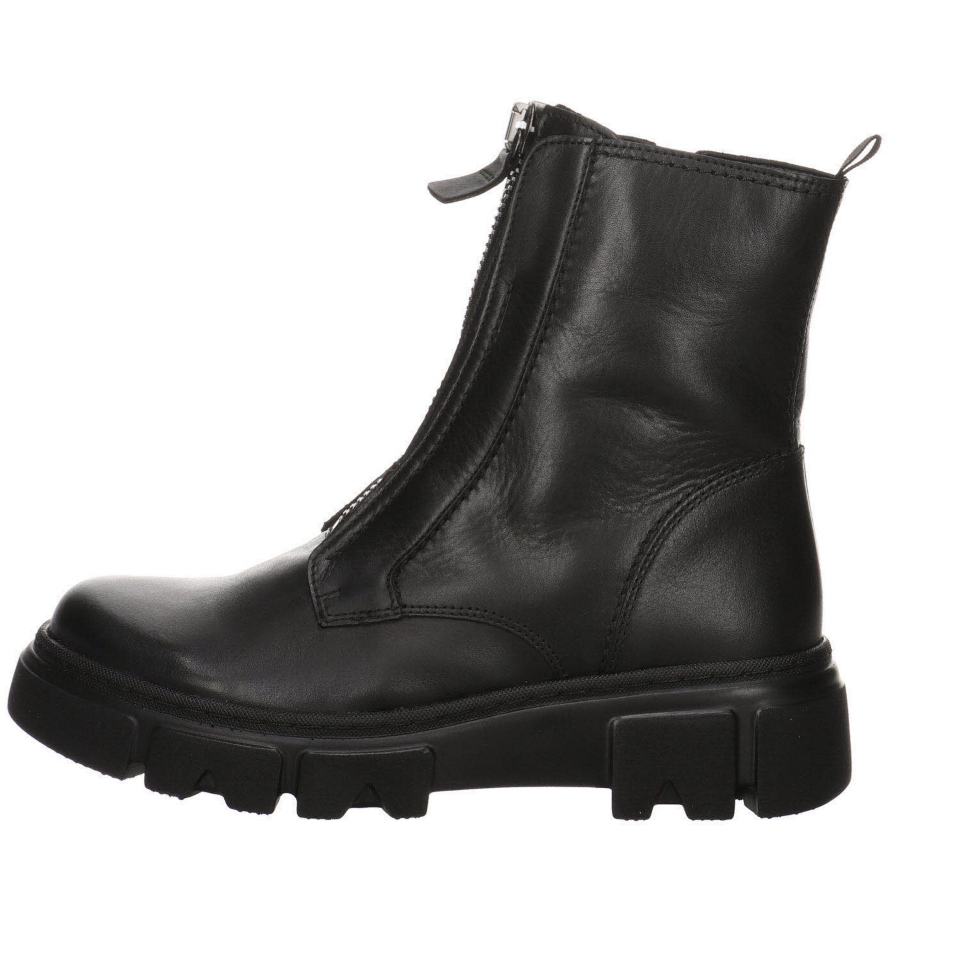 Gabor Damen Stiefelette Stiefeletten schwarz(altsilber) Freizeit Boots Glattleder Schuhe Elegant