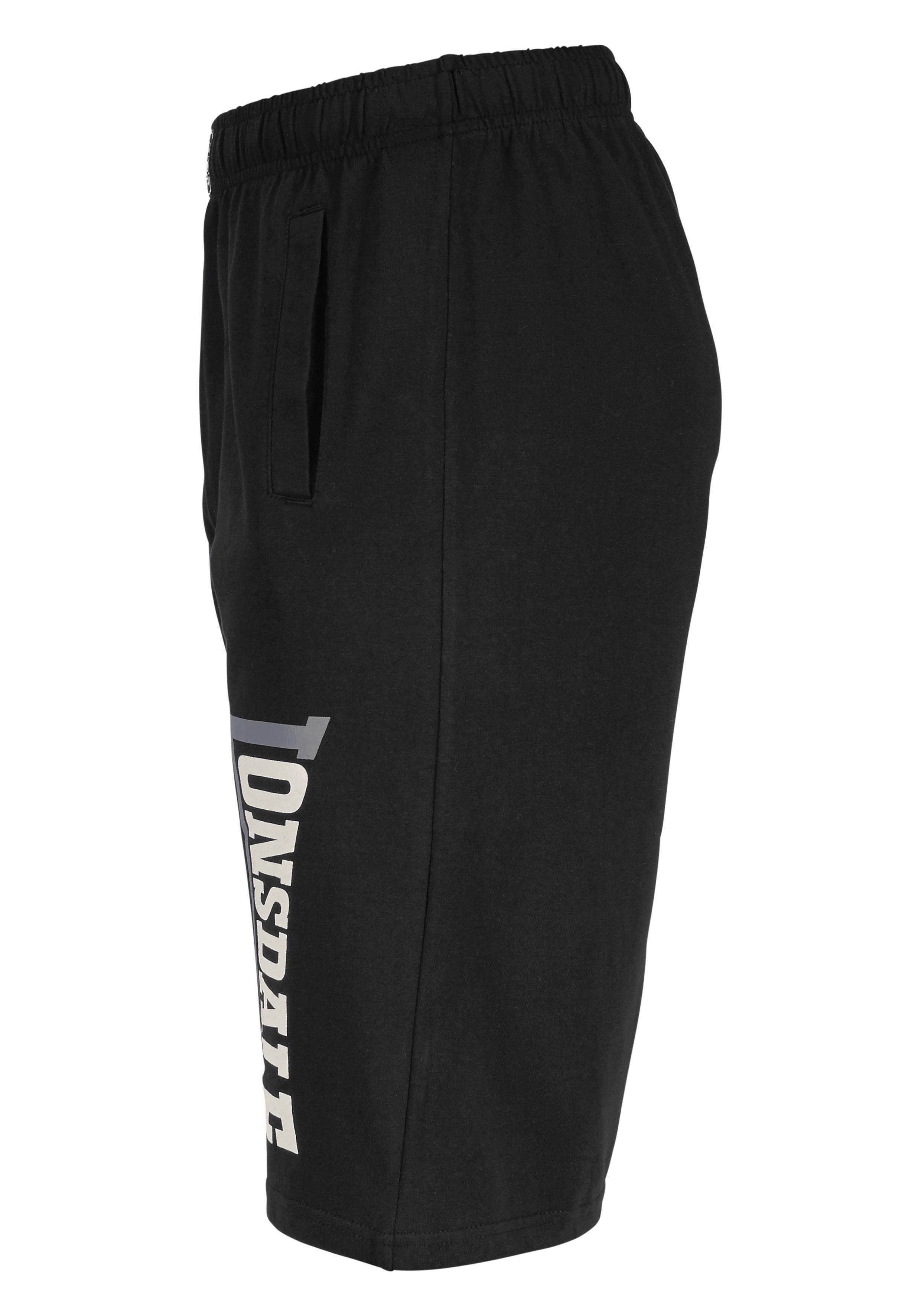 Lonsdale Sweatshorts LOGO JAM mit seitlichen Eingrifftaschen, aus Baumwolle, bequeme Passform