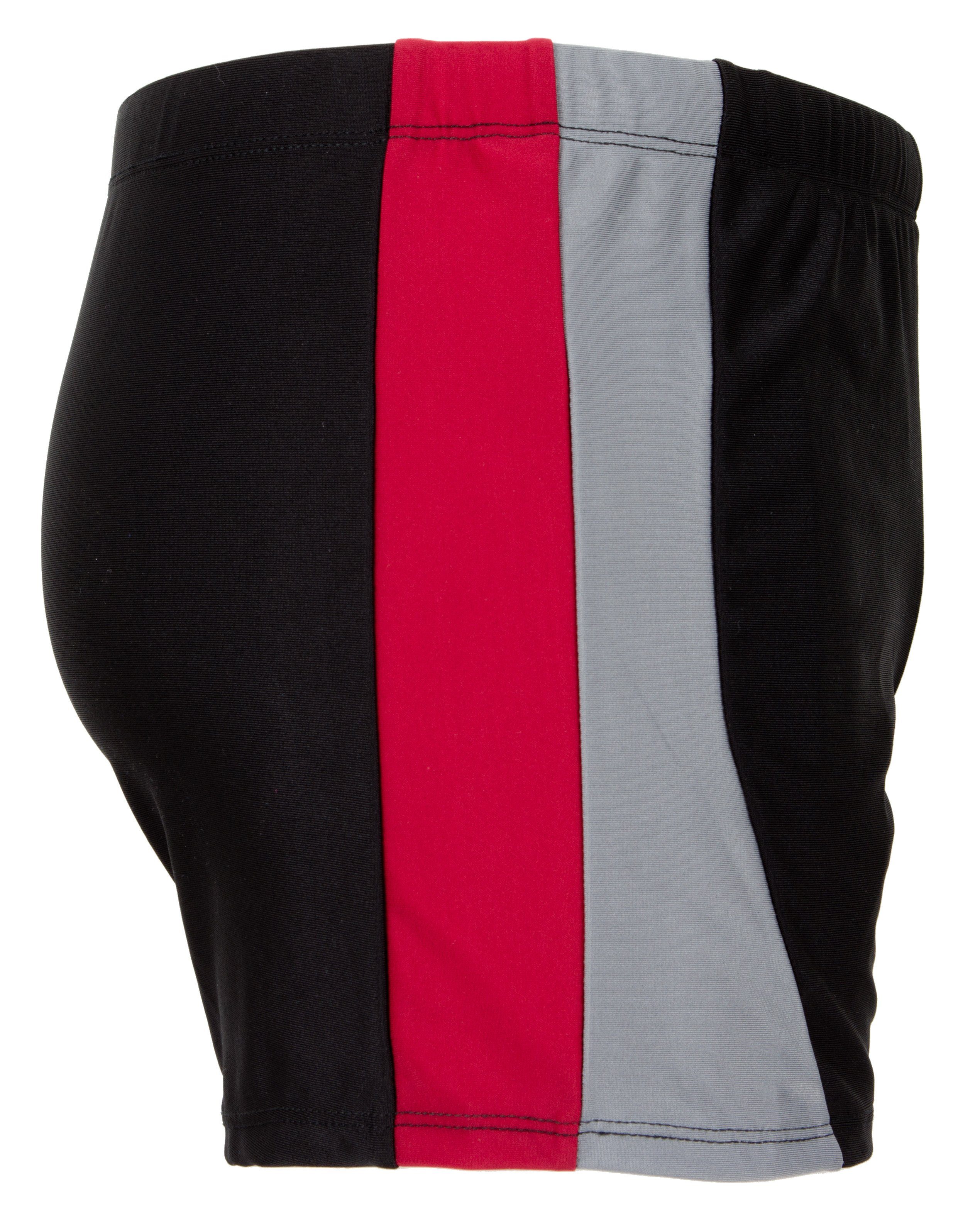 Streifen kurze schwarz eng blau Herren Badeshorts grau Badehose rot Boxer Streifenmuster gestreift Luvanni kurz anliegend Hose Badehose Badehose