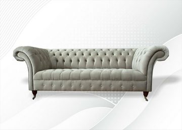 JVmoebel Chesterfield-Sofa Taupe Chesterfield 3-Sitzer Wohnzimmermöbel Modern Design Neu, Made in Europe