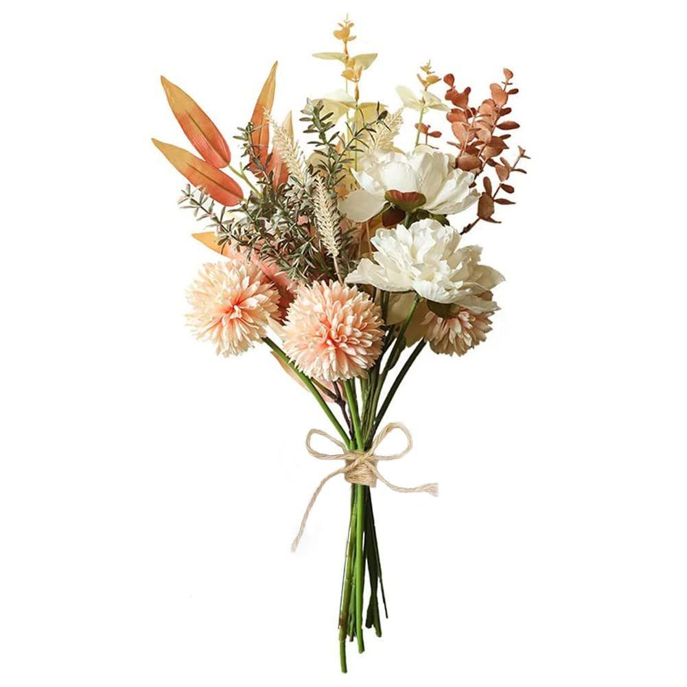 Kunstblumenstrauß Kunstblumen Hortensien Künstliche Pflanzen Unechte Blumen  Deko, Housruse, Seidenblumen Kunstblumenstrauß künstlich Blumenarrangements
