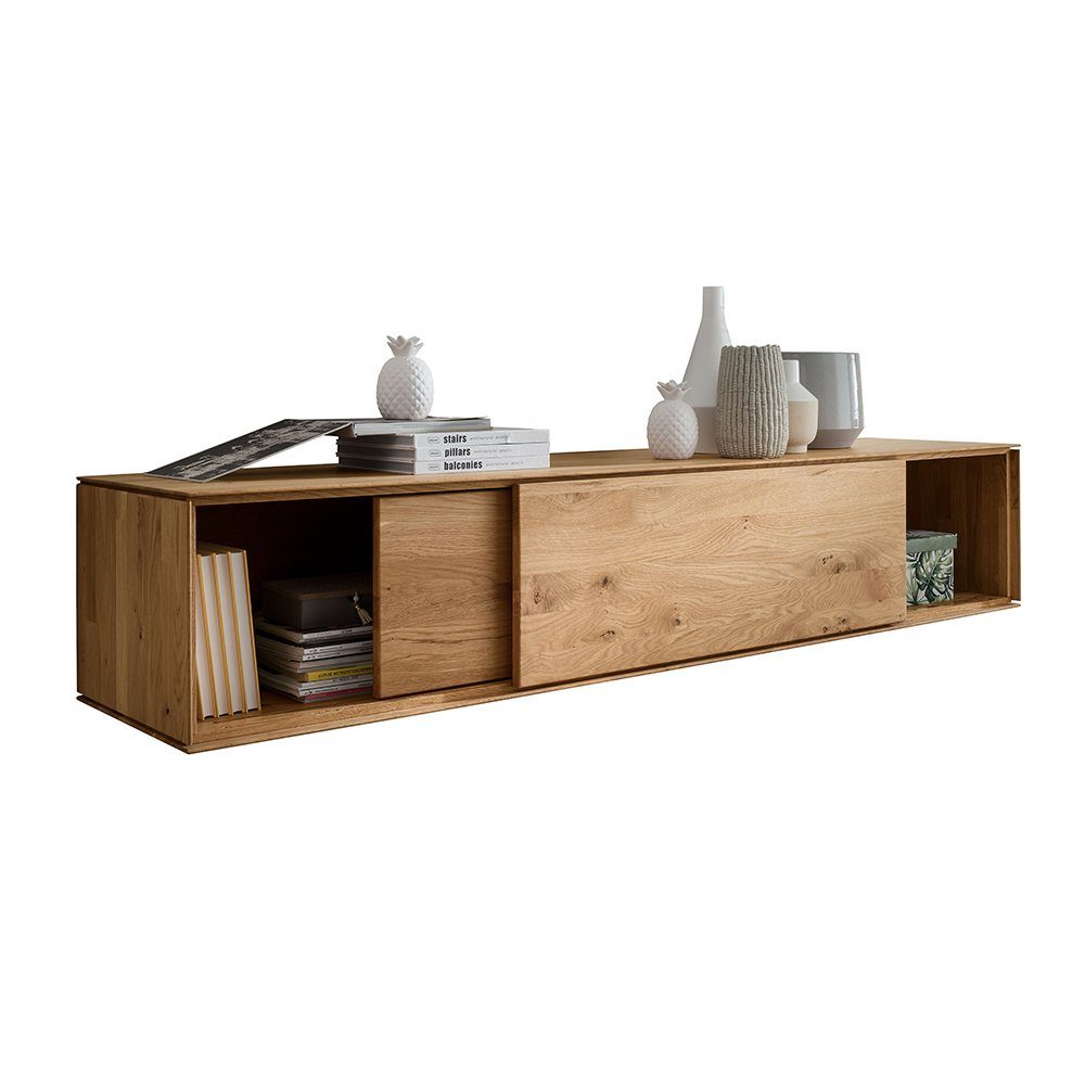 Lomadox Lowboard WYNDHAM-69, Fernsehschrank, stehend/hängend, Wildeiche massiv geölt