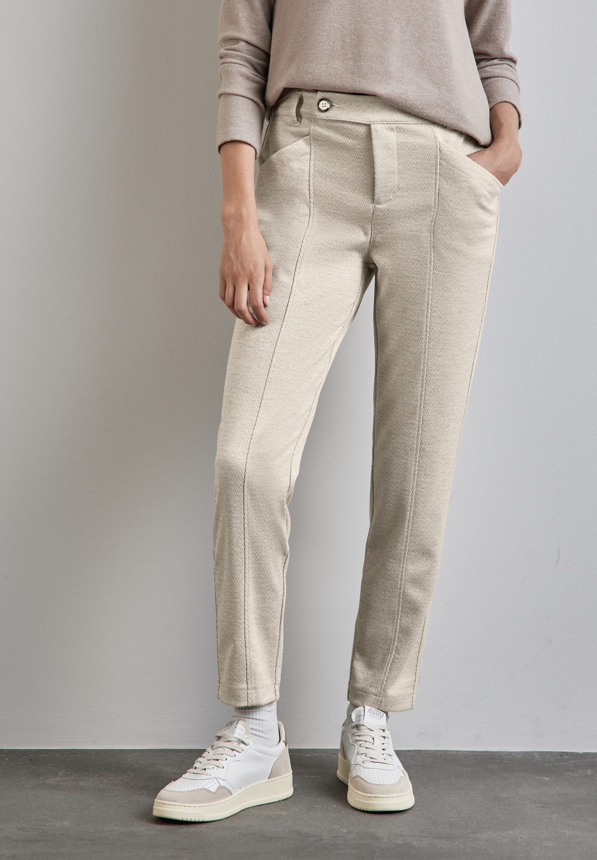 STREET ONE Stoffhose High Waist