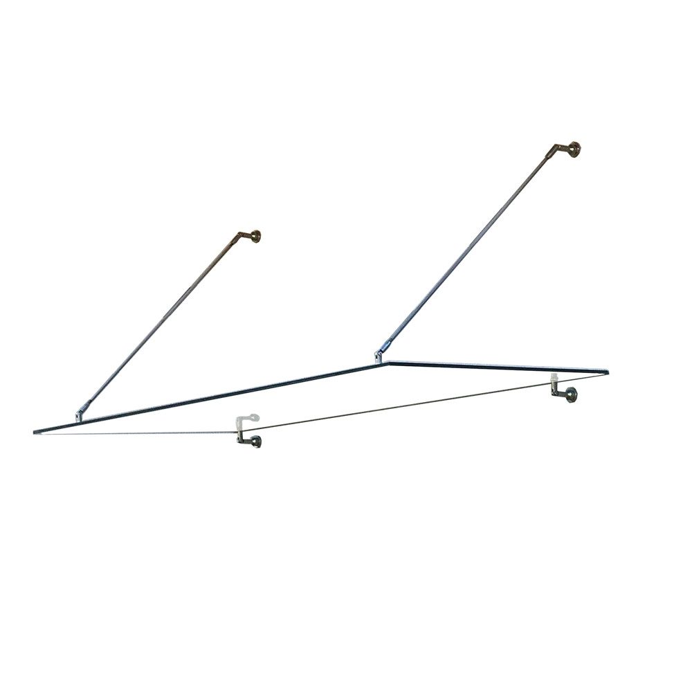 HOME DELUXE Vordach RENMA - 200 x 90 cm Glasvordach, VSG Haustür Vordach inkl. Halter