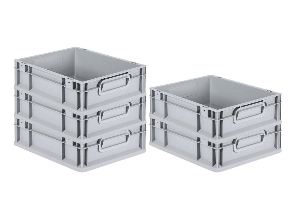 PROREGAL® Stapelbox SparSet Eurobox NextGen Grip, Verschiedene Größen/Mengen (5 St)